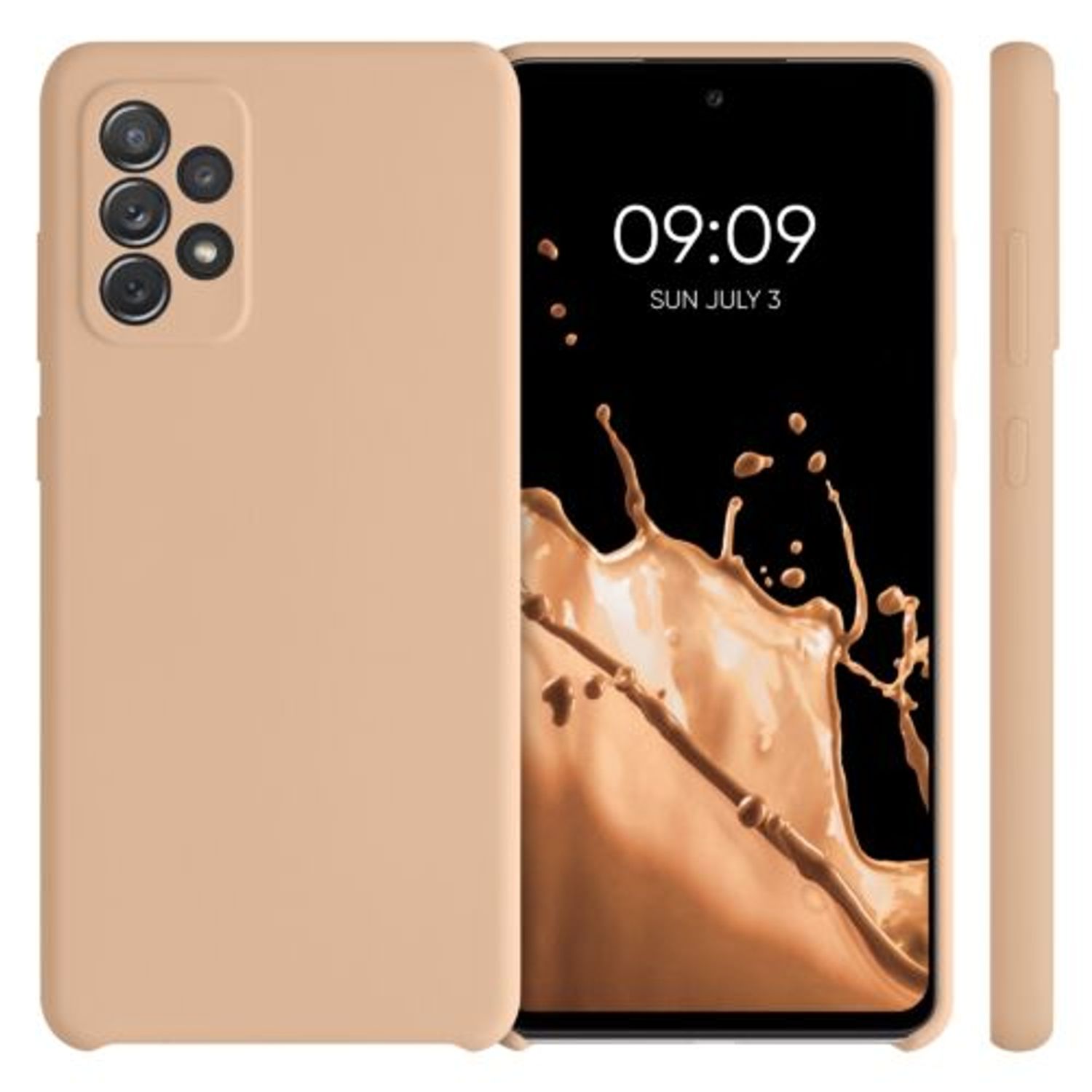 Husa pentru Samsung Galaxy A72, Silicon, Crem, 54359.194 fotografia produsului View 2 L