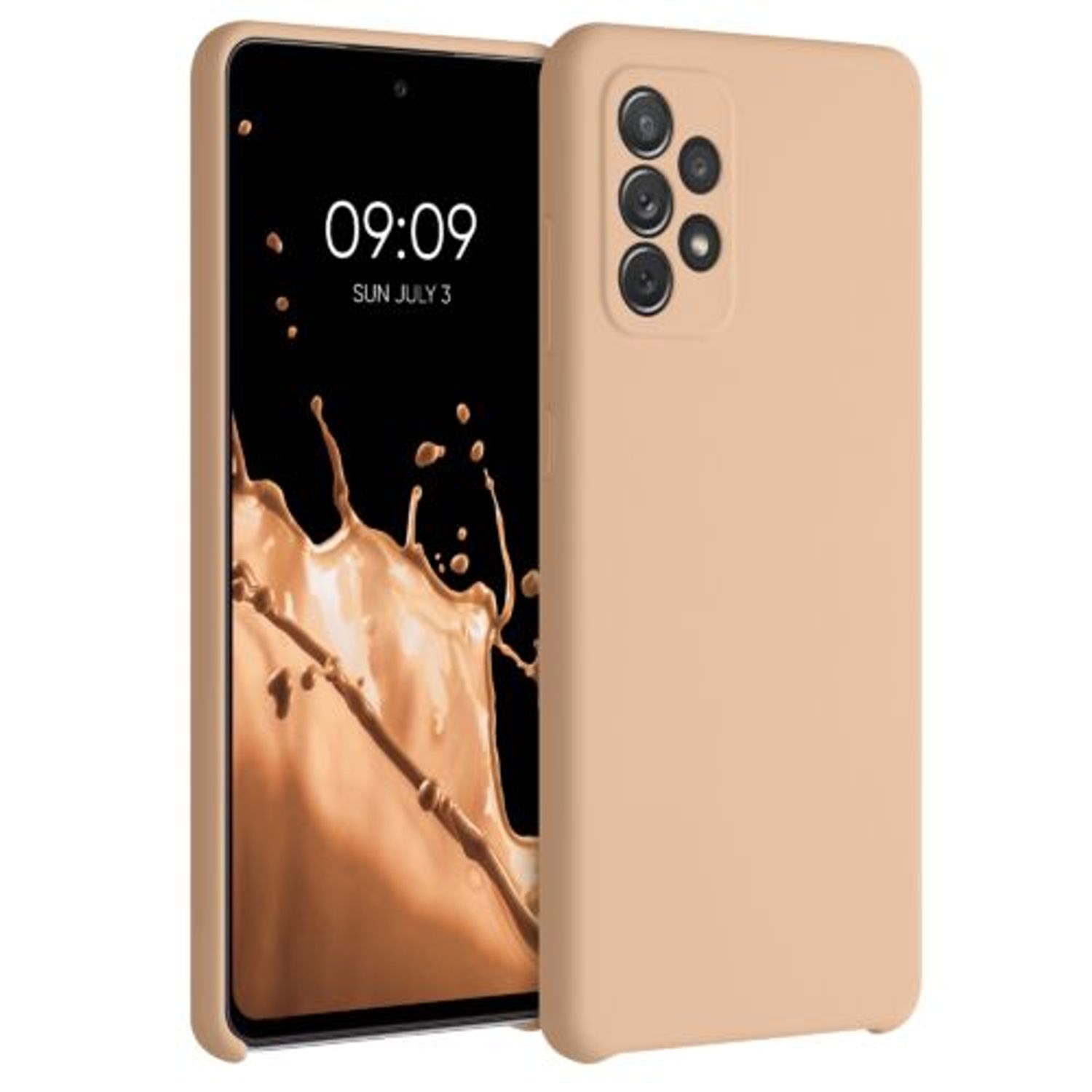 Husa pentru Samsung Galaxy A72, Silicon, Crem, 54359.194 fotografia produsului