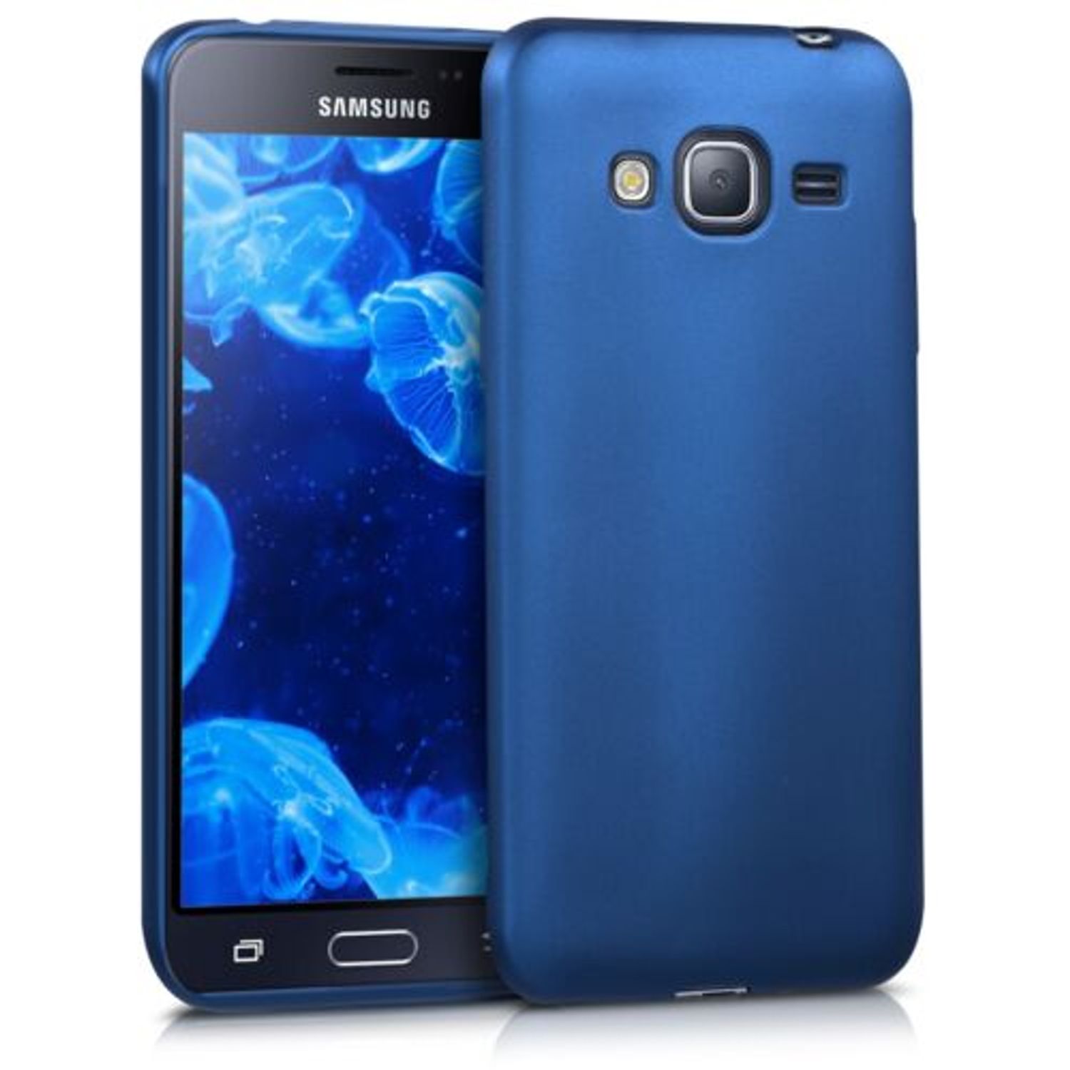 Husa pentru Samsung Galaxy J3 (2017), Silicon, Albastru, 42417.64 fotografia produsului