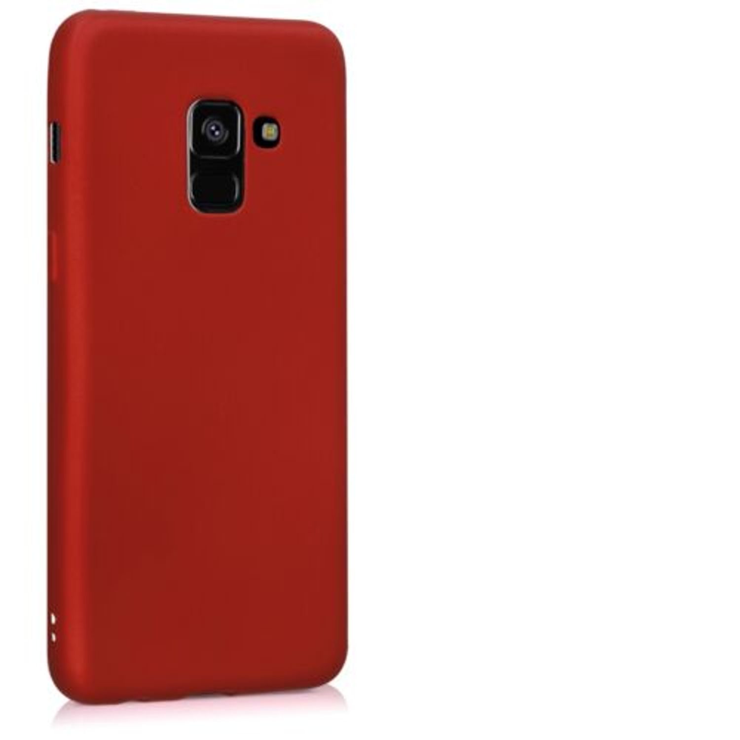 Husa pentru Samsung Galaxy A8 (2018), Silicon, Rosu, 45634.36 fotografia produsului View 8 L