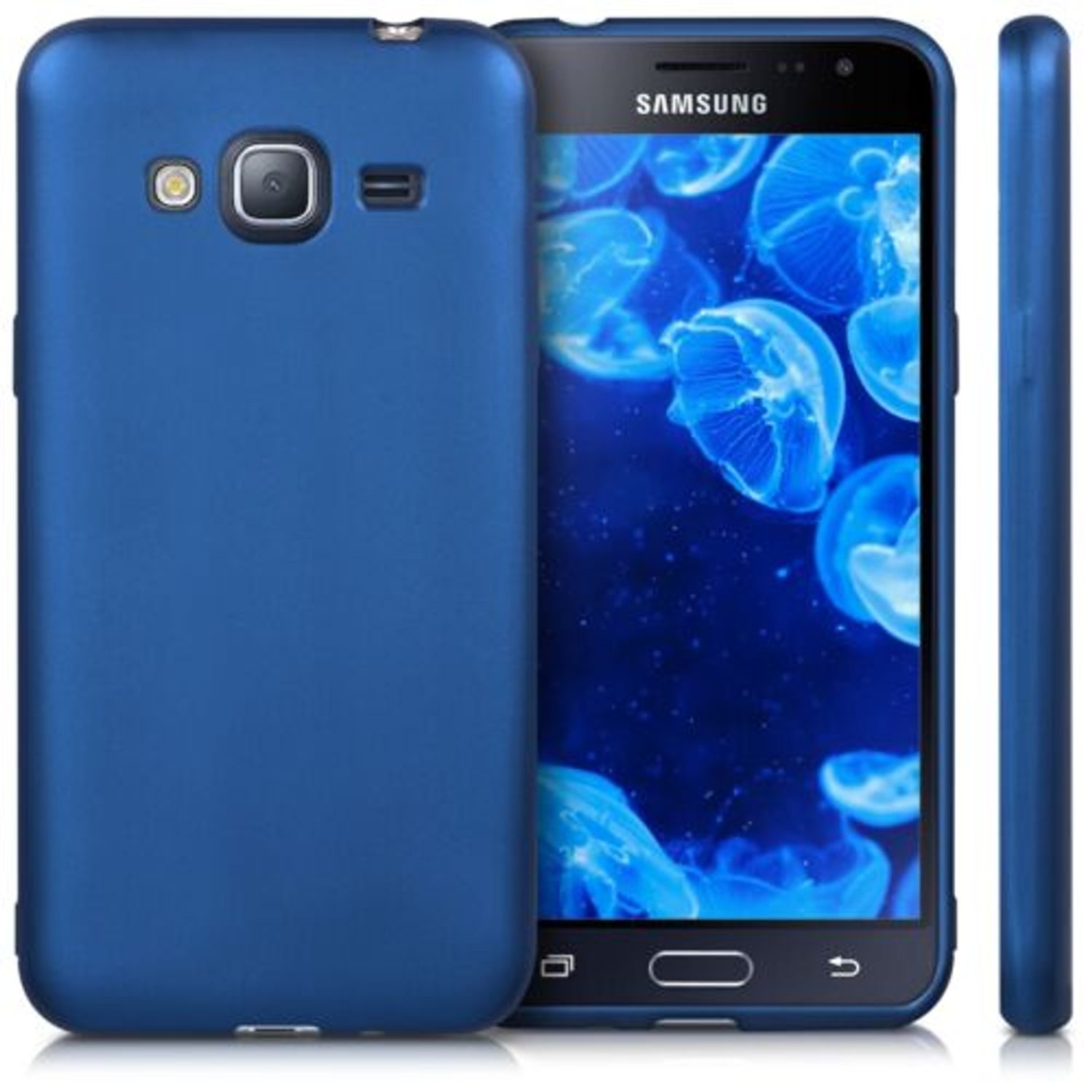 Husa pentru Samsung Galaxy J3 (2017), Silicon, Albastru, 42417.64 fotografia produsului View 2 L