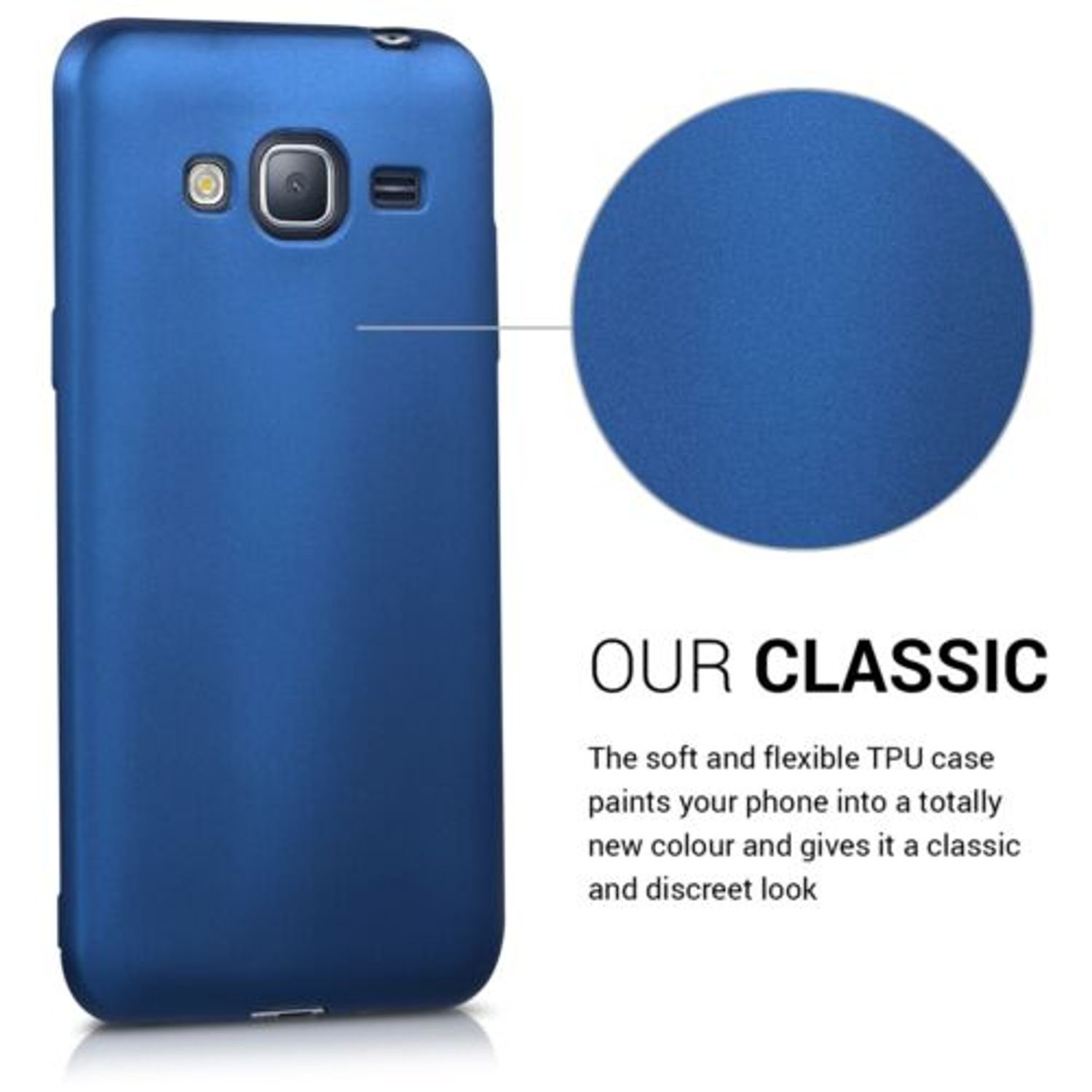 Husa pentru Samsung Galaxy J3 (2017), Silicon, Albastru, 42417.64 fotografia produsului View 4 L