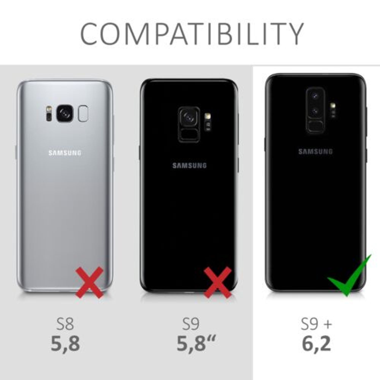 Husa pentru Samsung Galaxy S9 Plus, Silicon, Negru, 44096.47 fotografia produsului View 6 L