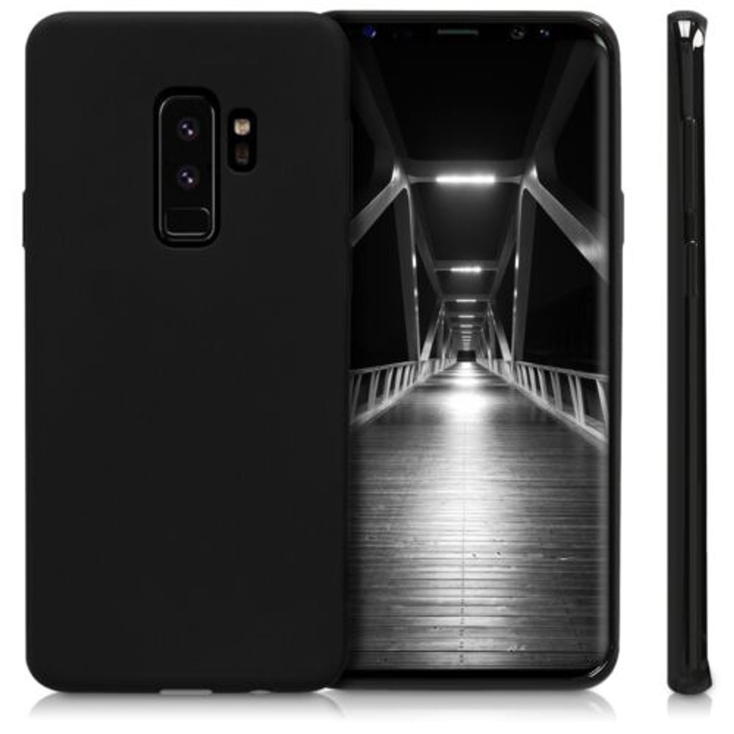 Husa pentru Samsung Galaxy S9 Plus, Silicon, Negru, 44096.47 fotografia produsului View 2 L