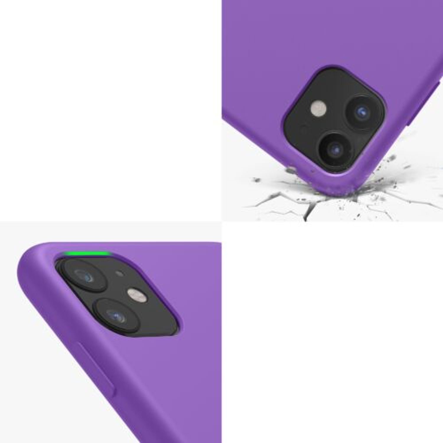 Husa pentru iPhone 11, Silicon, Mov, 49724.221 fotografia produsului View 9 L