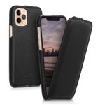 Husa pentru Apple iPhone 11 Pro, Piele naturala, Negru, 49807.01 fotografia produsului