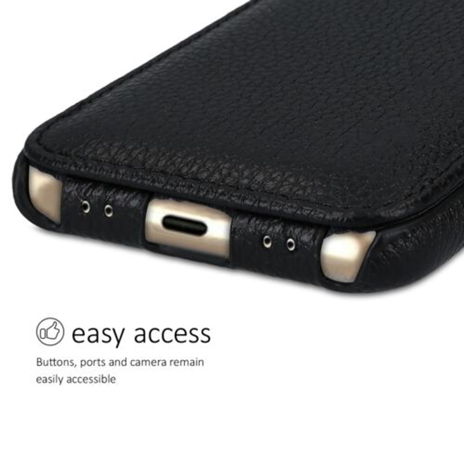 Husa pentru Apple iPhone 11 Pro, Piele naturala, Negru, 49807.01 fotografia produsului View 7 L