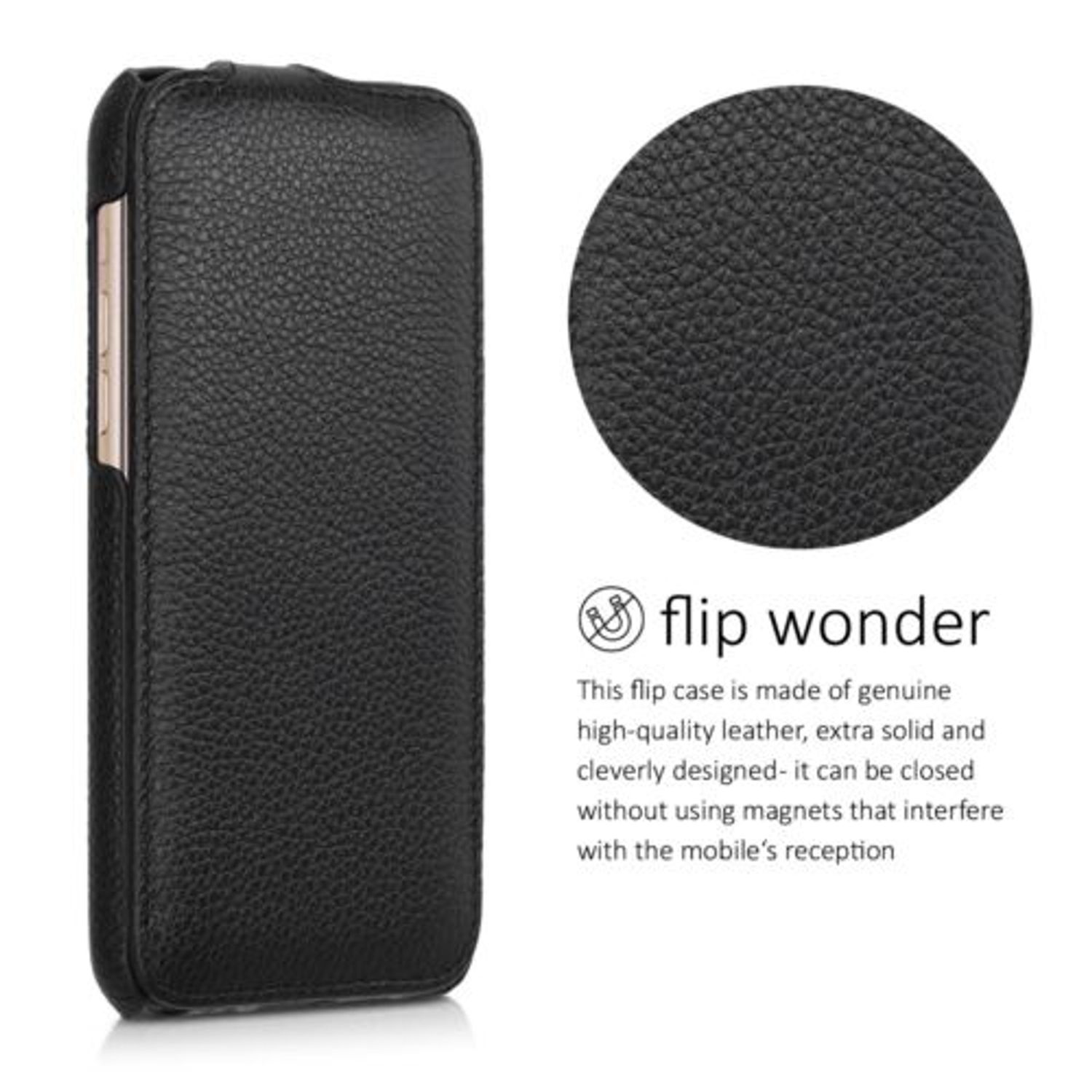 Husa pentru Apple iPhone 11 Pro, Piele naturala, Negru, 49807.01 fotografia produsului View 4 L