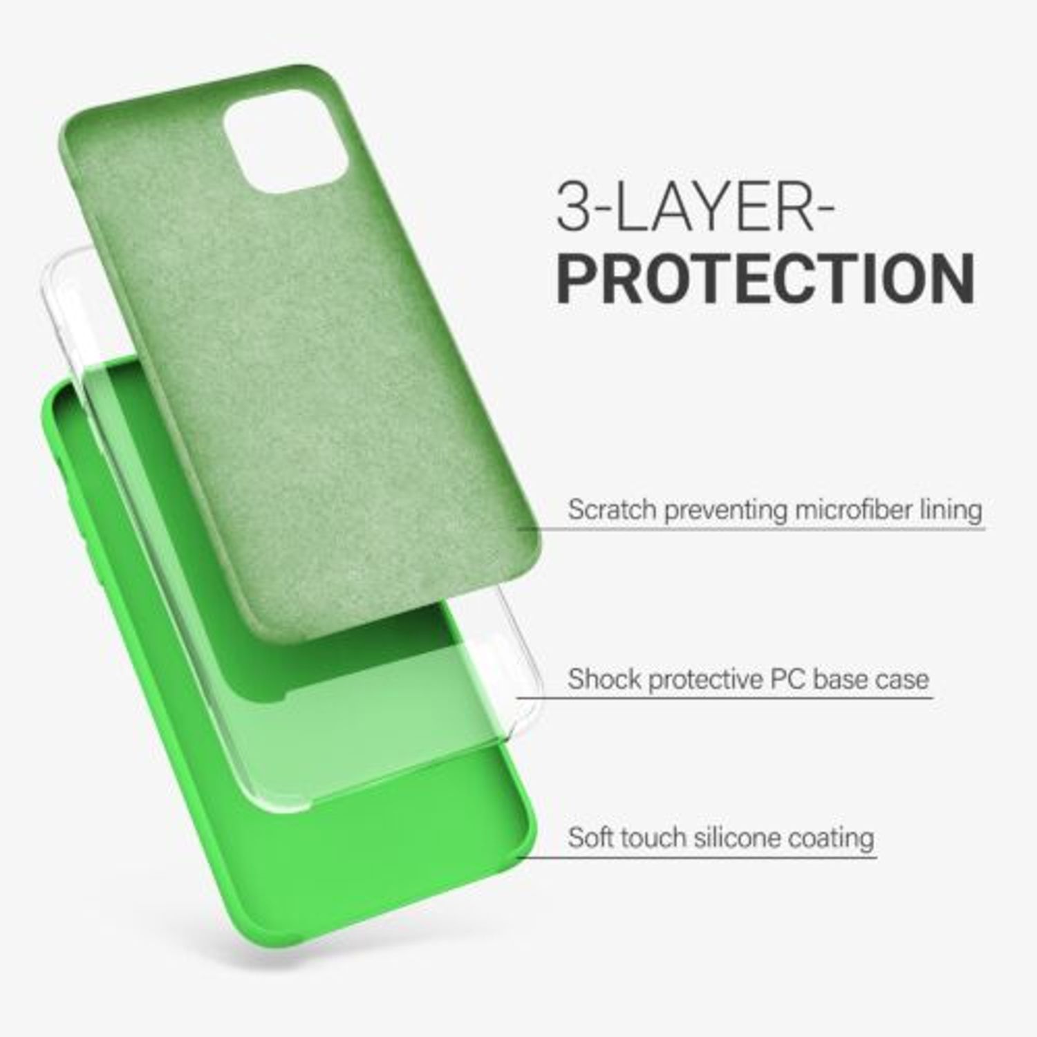 Husa pentru Apple iPhone 11 Pro Max, Silicon, Verde, 49725.159 fotografia produsului View 9 L