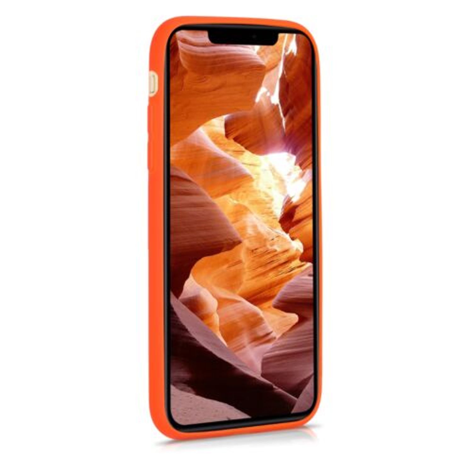 Husa pentru iPhone 11 Pro Max, Silicon, Portocaliu, 49782.69 fotografia produsului View 3 L