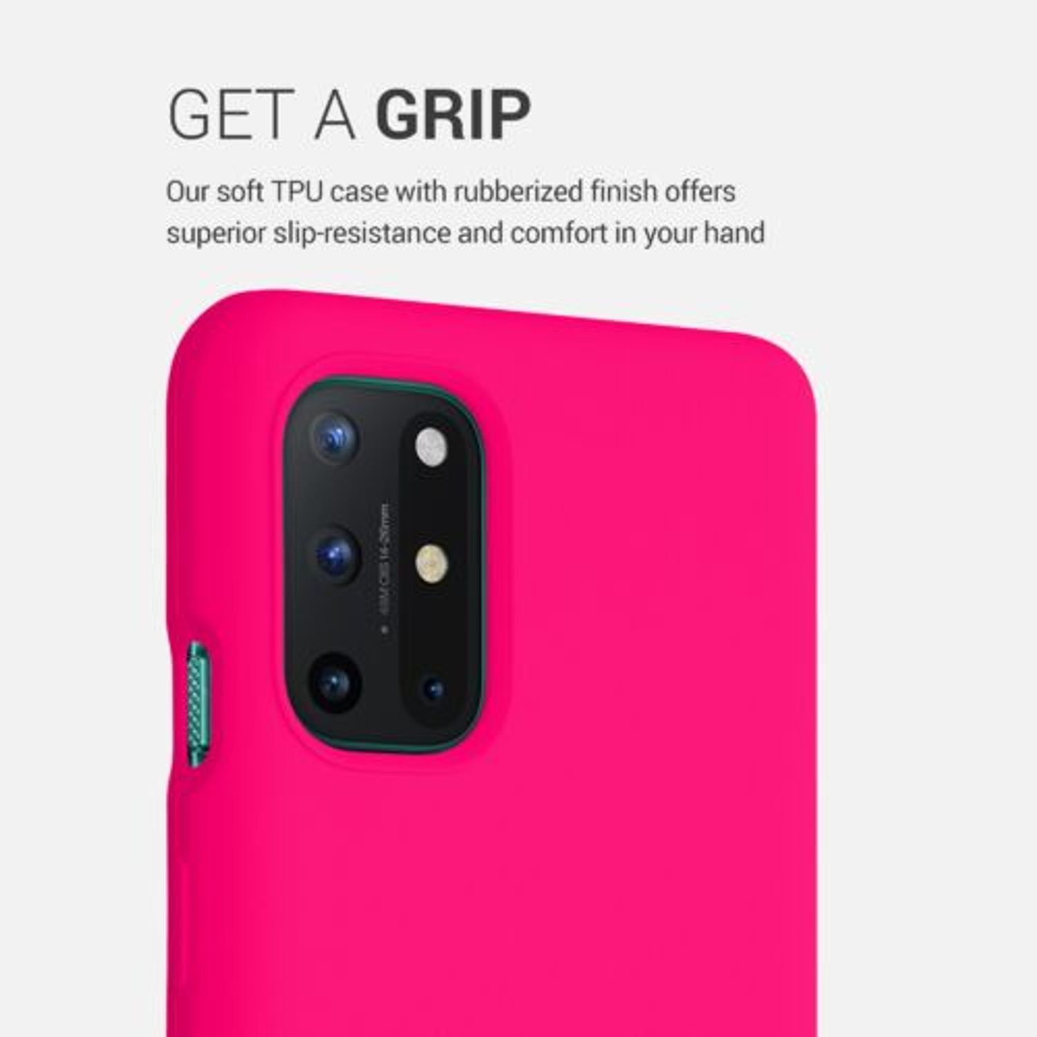 Husa pentru OnePlus 8T, Silicon, Roz, 53683.77 fotografia produsului View 4 L
