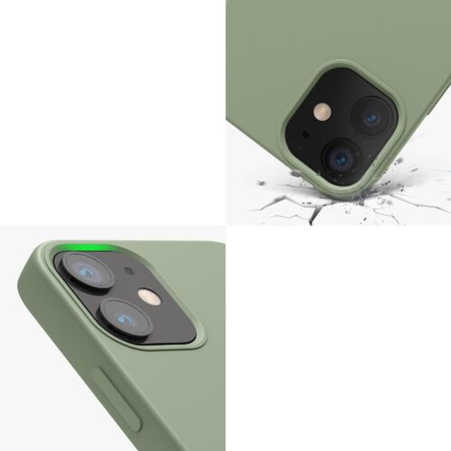 Husa pentru Apple iPhone 12 Mini, Silicon, Verde, 52640.172 fotografia produsului View 9 L