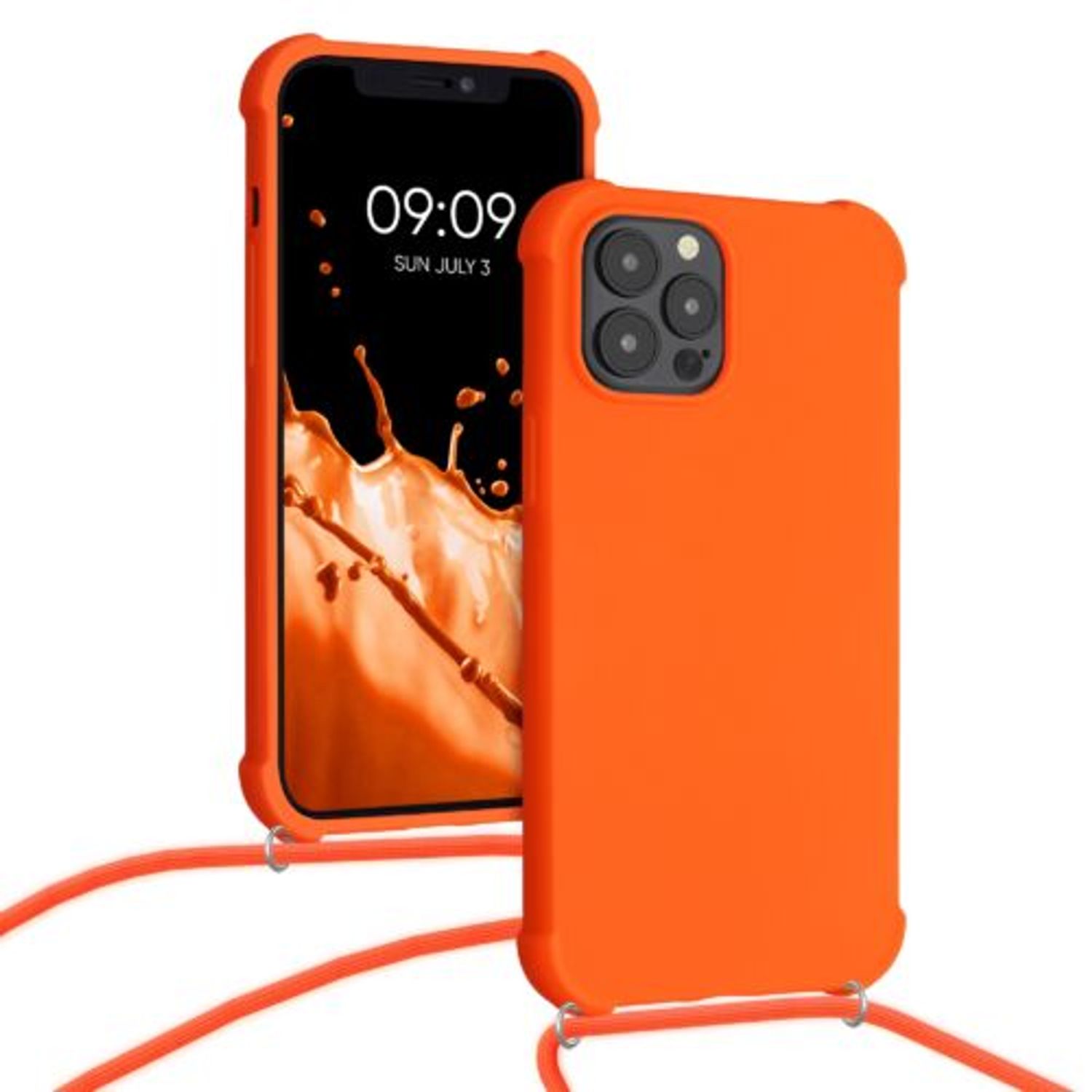 Husa pentru iPhone 12 Pro Max, Silicon, Portocaliu, 54140.150 fotografia produsului View 3 L