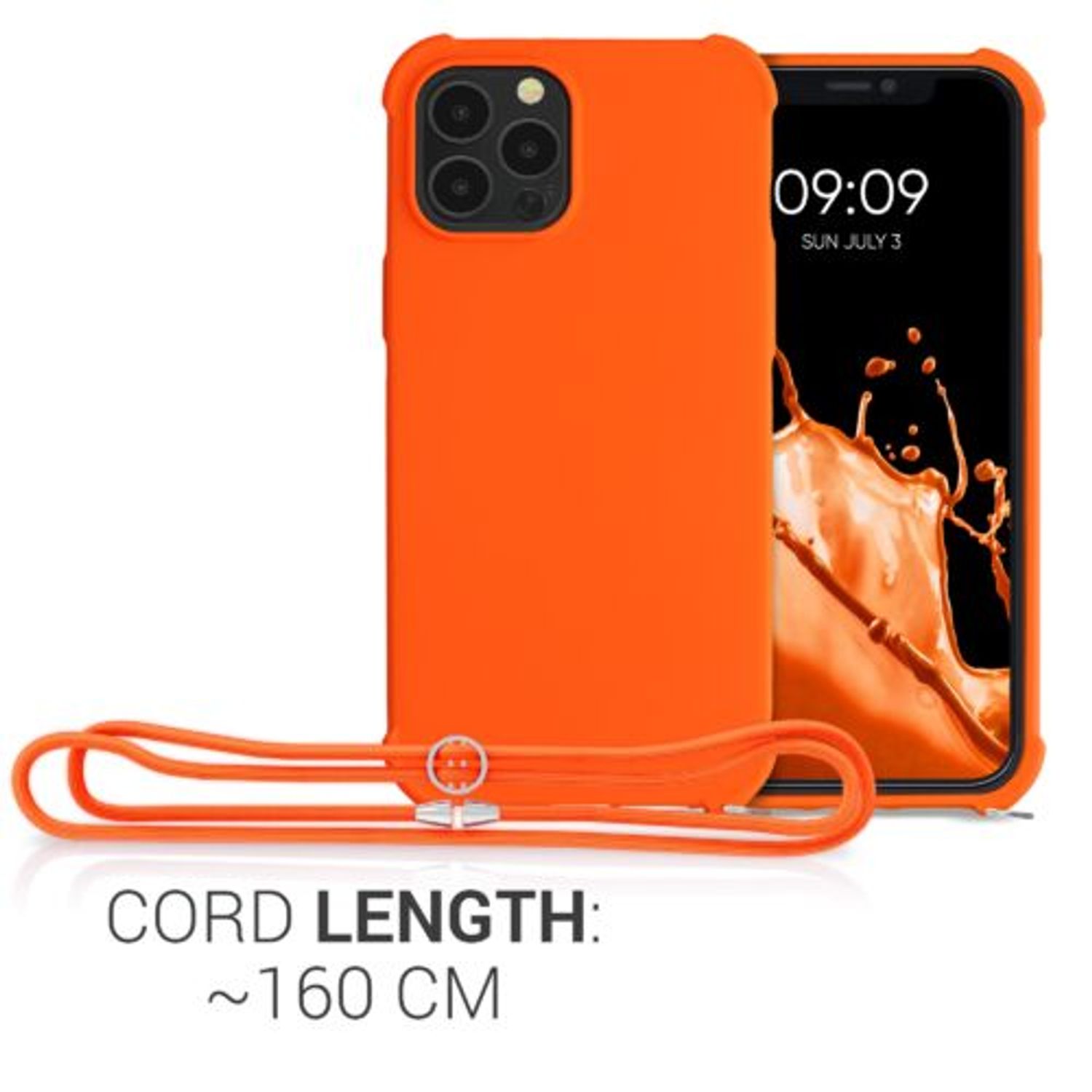 Husa pentru iPhone 12 Pro Max, Silicon, Portocaliu, 54140.150 fotografia produsului View 2 L