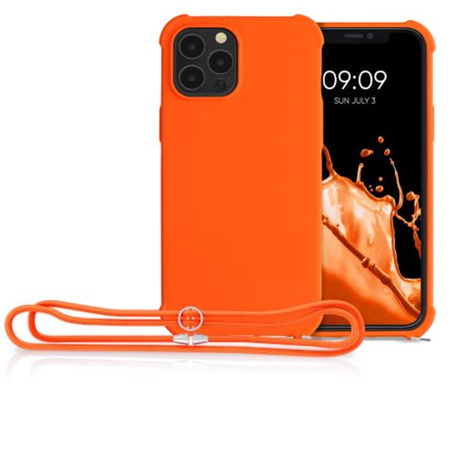 Husa pentru iPhone 12 Pro Max, Silicon, Portocaliu, 54140.150 fotografia produsului View 6 L