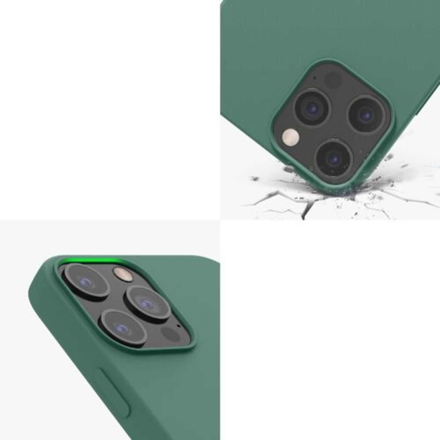 Husa pentru Apple iPhone 12 Pro Max, Silicon, Verde, 52644.166 fotografia produsului View 8 L