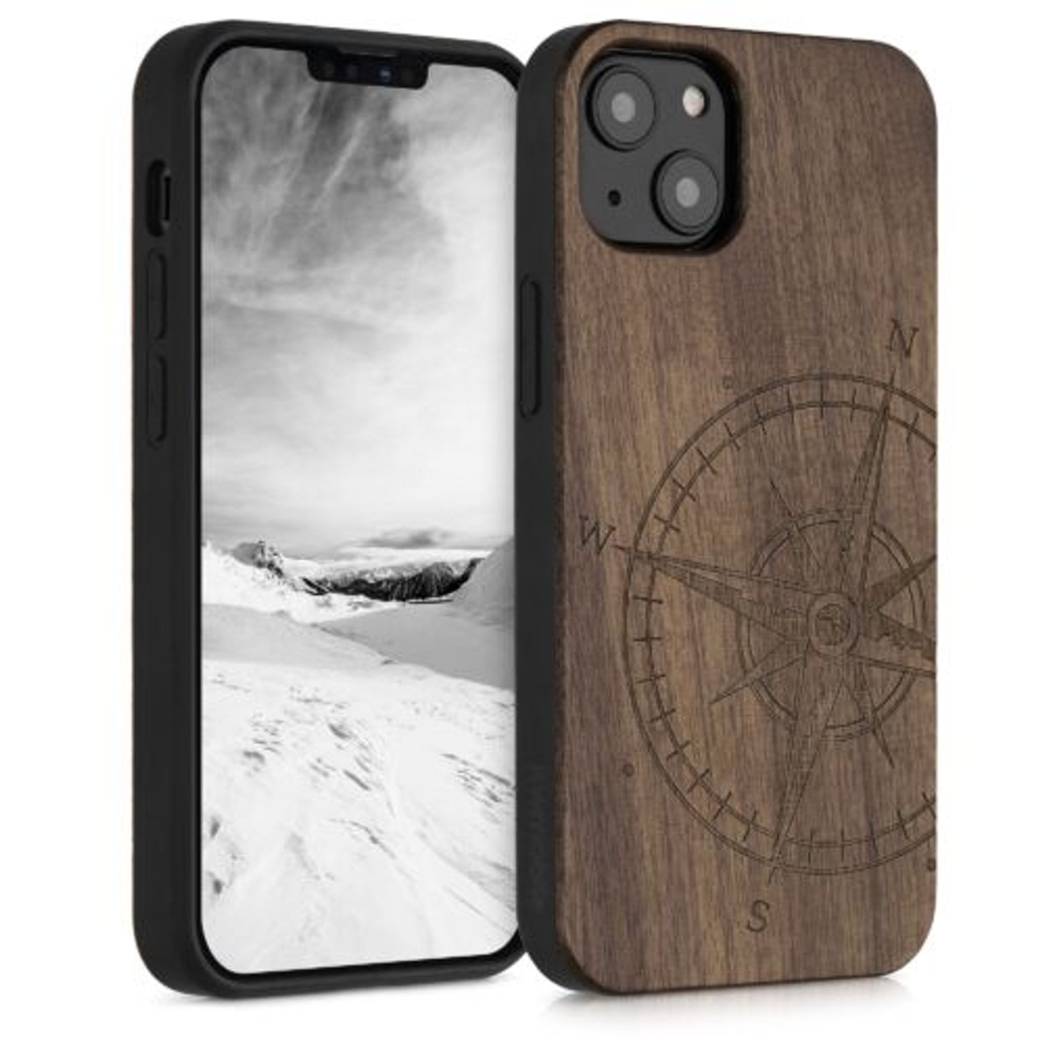 Husa pentru iPhone 13, Lemn, Maro, 55953.01 fotografia produsului
