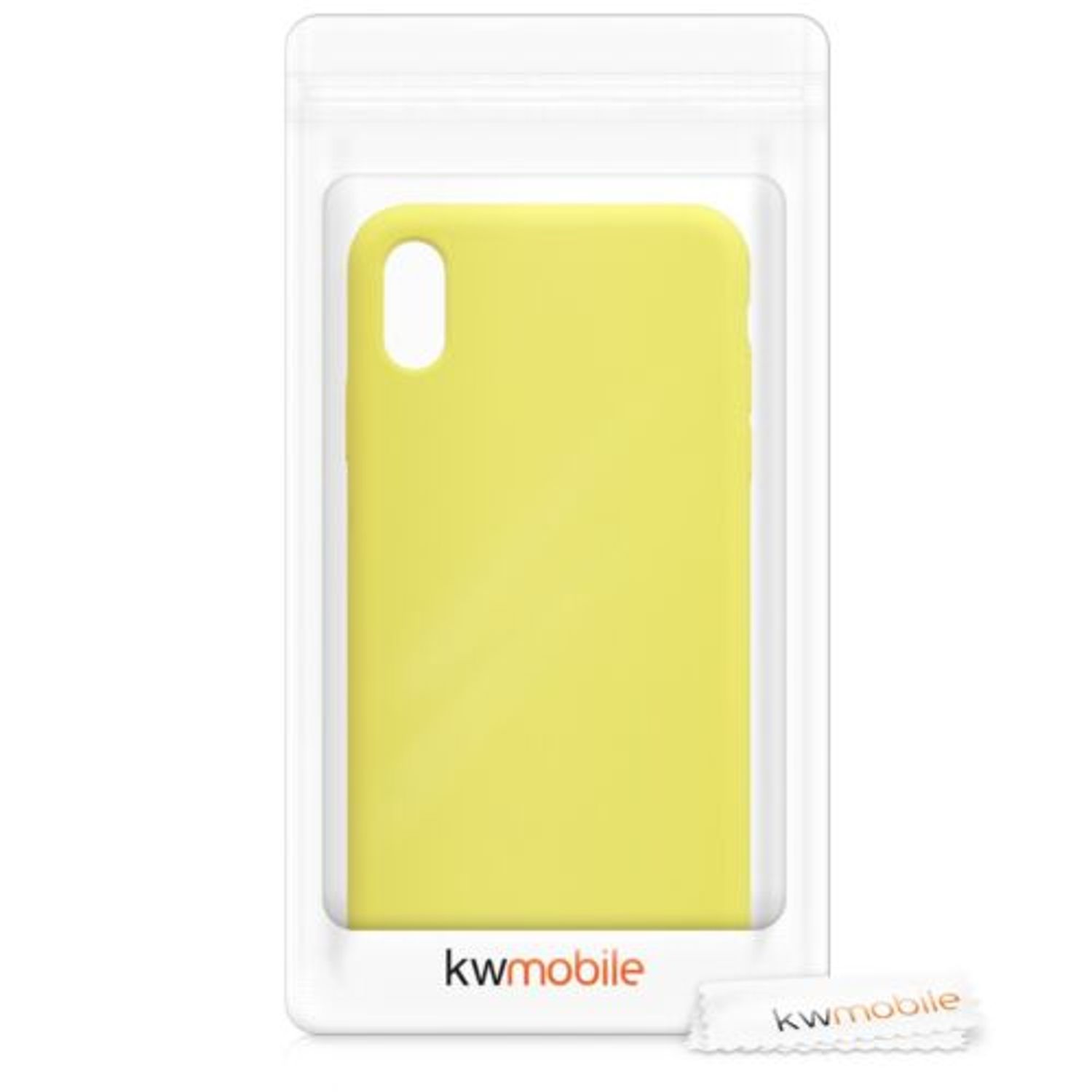 Husa pentru Apple iPhone XS Max, Silicon, Galben, 45909.30 fotografia produsului View 7 L