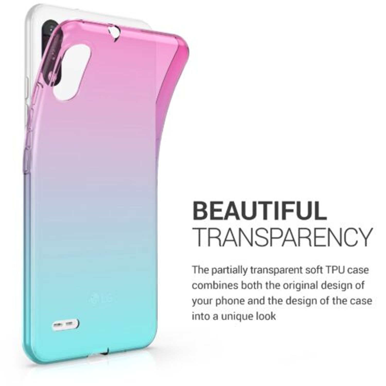 Husa pentru LG K22, Silicon, Roz, 53641.01 fotografia produsului View 3 L