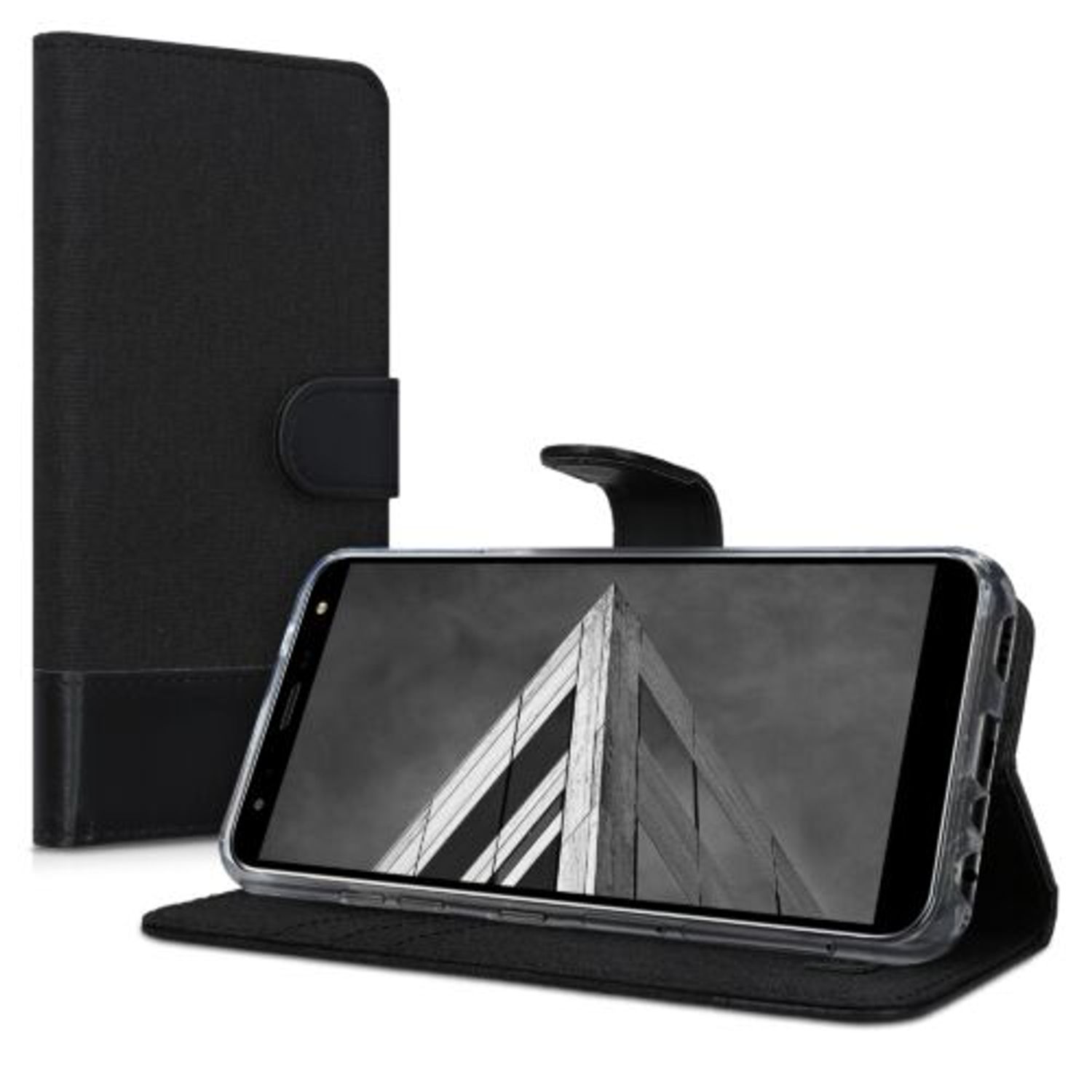 Husa pentru LG K40, Textil, Negru, 50468.73 fotografia produsului View 2 L