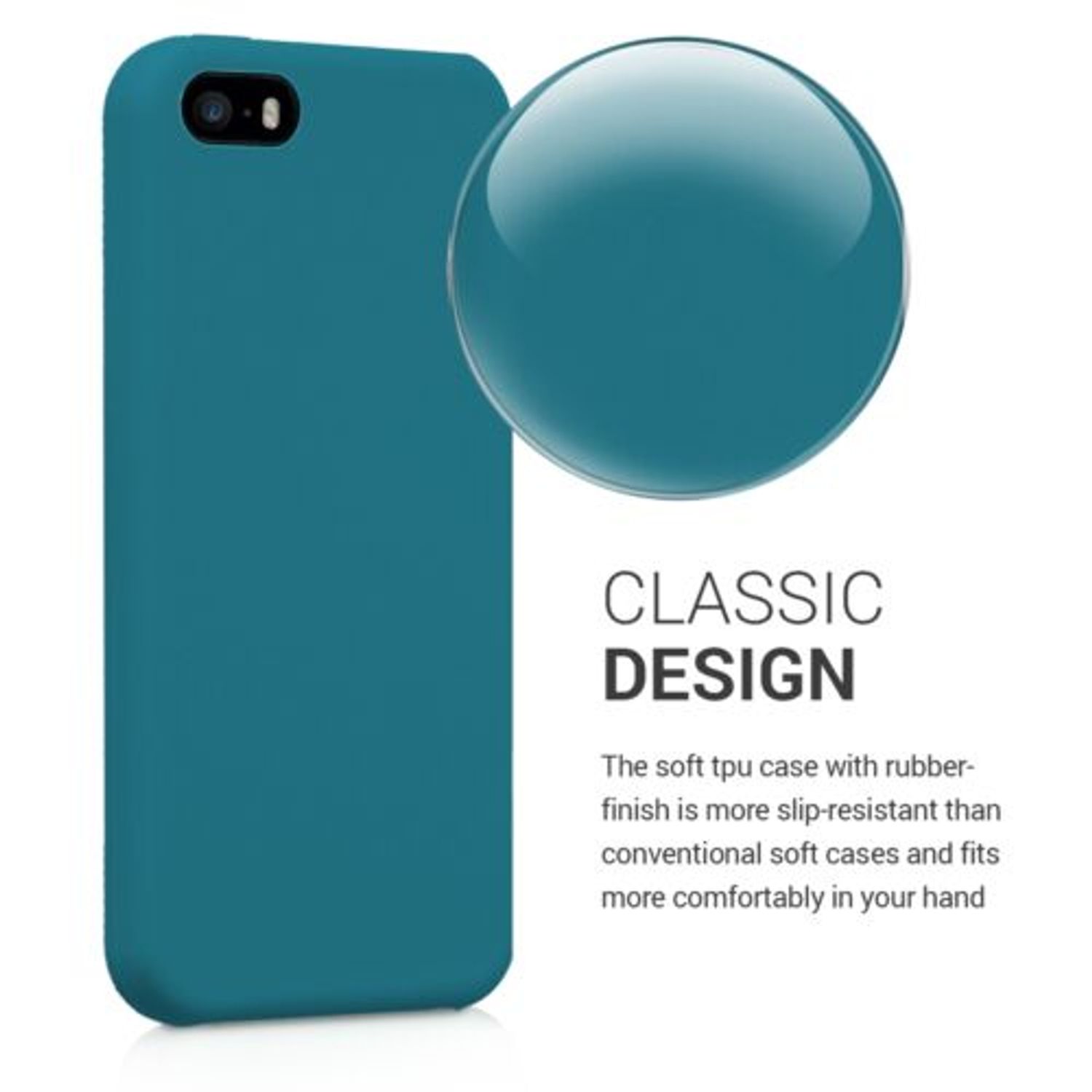 Husa pentru Apple iPhone 5/iPhone 5s/iPhone SE, Silicon, Verde, 42766.78 fotografia produsului View 6 L