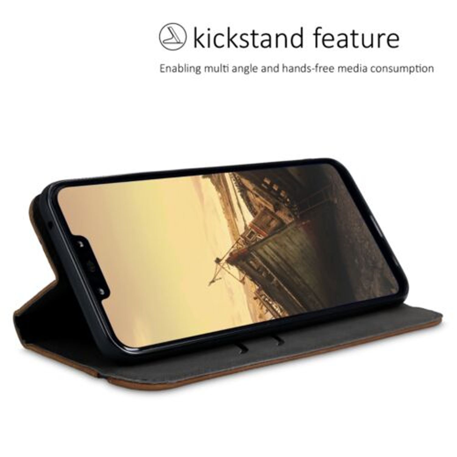 Husa pentru Huawei Mate 20 Lite, Piele naturala, Maro, 48731.05 fotografia produsului View 4 L