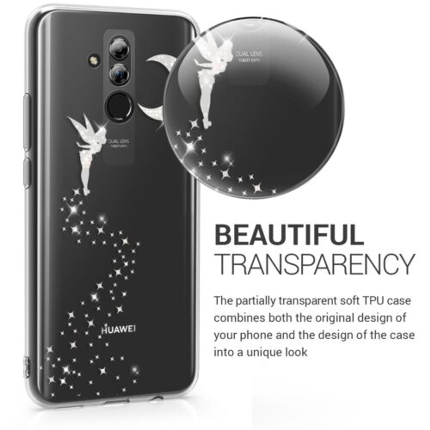 Husa pentru Huawei Mate 20 Lite, Silicon, Silver, 46201.33 fotografia produsului View 4 L