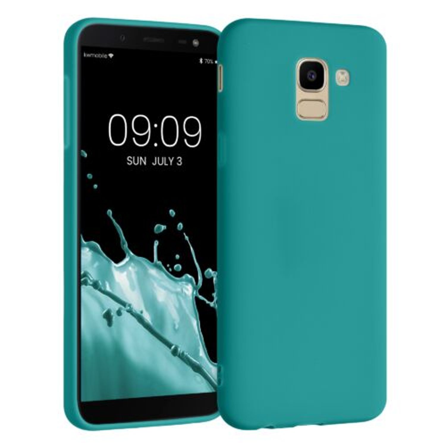 Husa pentru Samsung Galaxy J6, Silicon, Verde, 45796.57 fotografia produsului