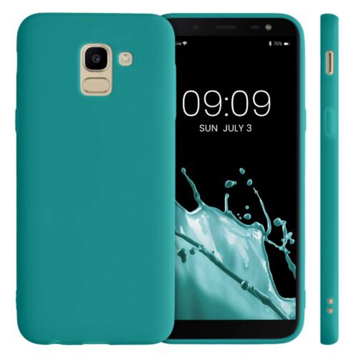 Husa pentru Samsung Galaxy J6, Silicon, Verde, 45796.57 fotografia produsului View 2 L