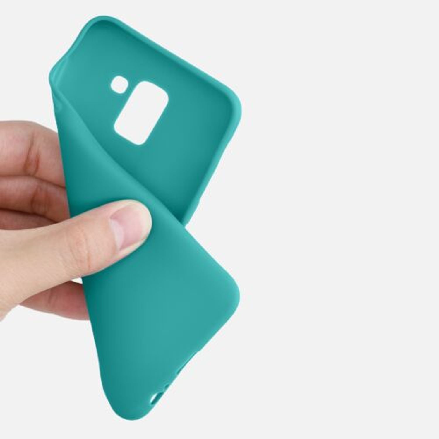Husa pentru Samsung Galaxy J6, Silicon, Verde, 45796.57 fotografia produsului View 7 L