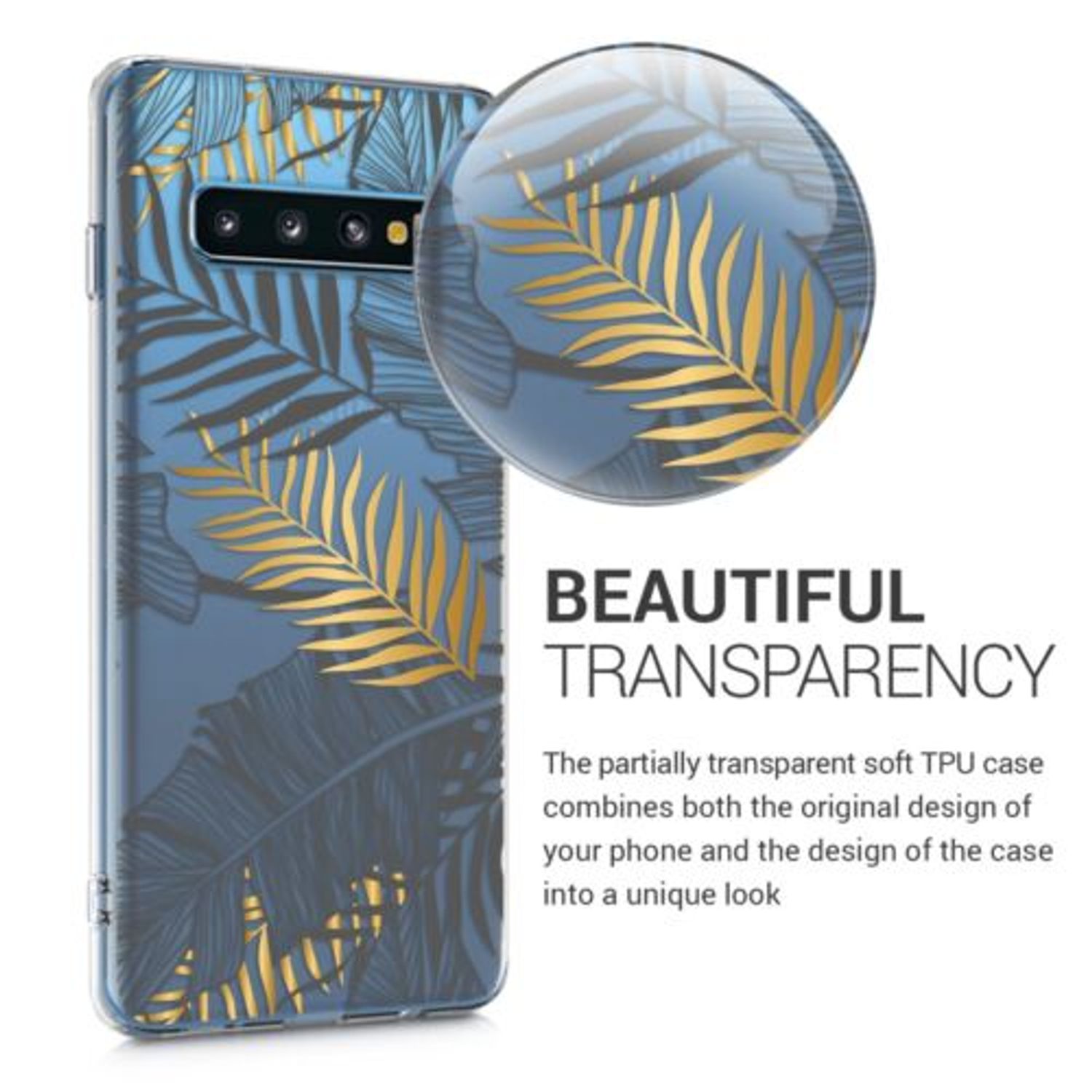 Husa pentru Samsung Galaxy S10, Silicon, Gold, 47449.24 fotografia produsului View 4 L