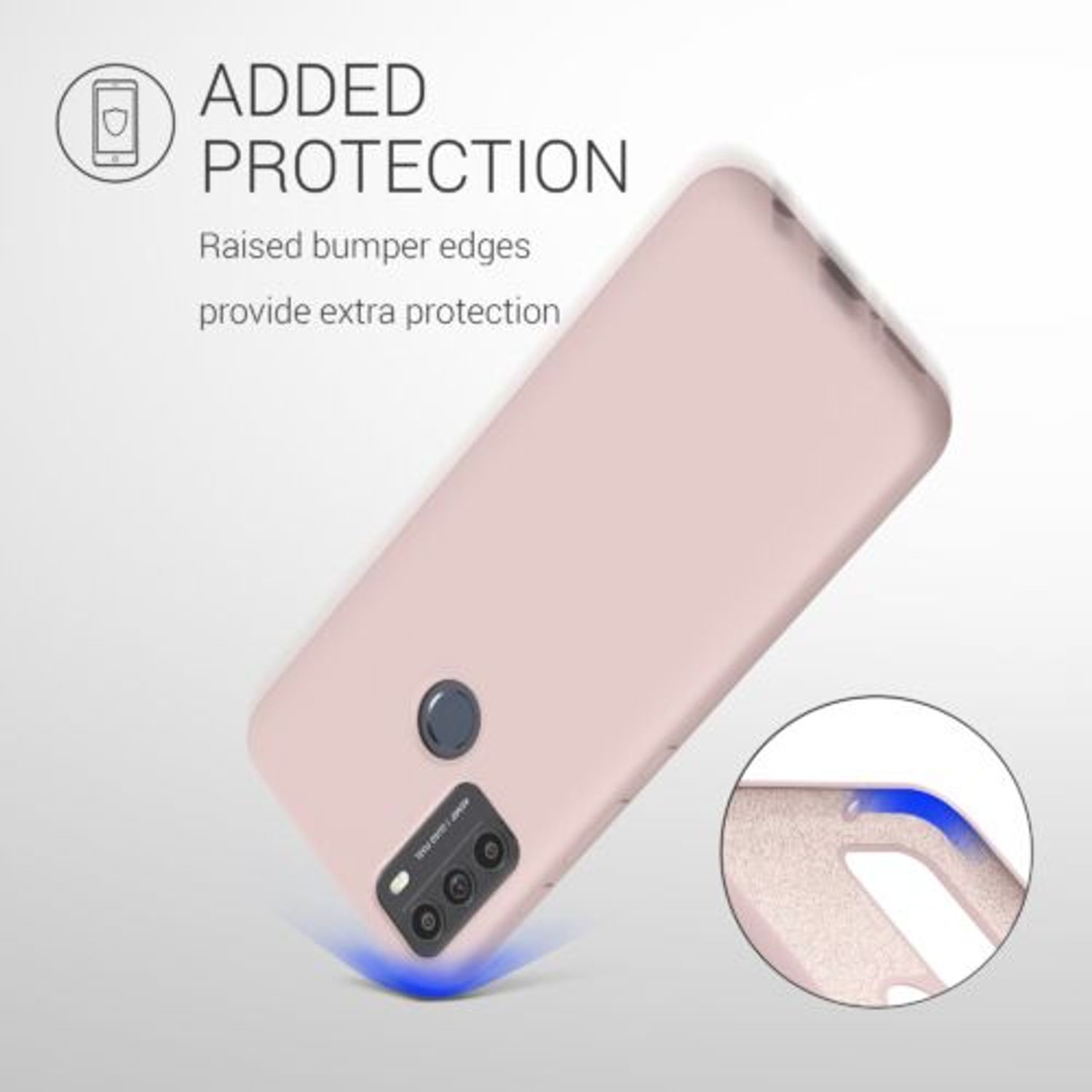 Husa pentru Motorola Moto G50, Silicon, Crem, 55470.10 fotografia produsului View 2 L