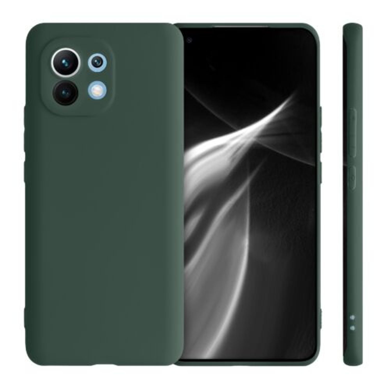 Husa pentru Xiaomi Mi 11, Silicon, Verde, 54188.169 fotografia produsului View 3 L