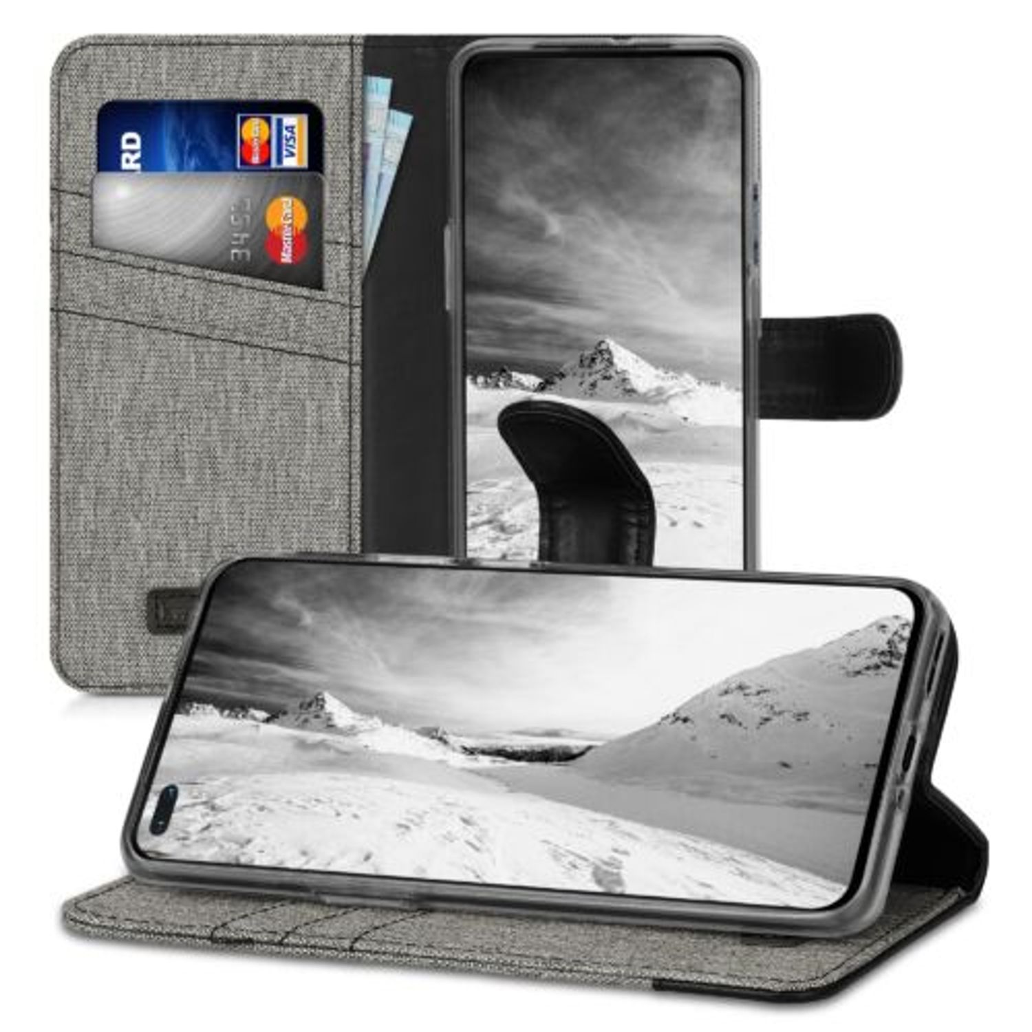 Husa pentru OnePlus Nord, Textil, Gri, 55807.22 fotografia produsului View 5 L