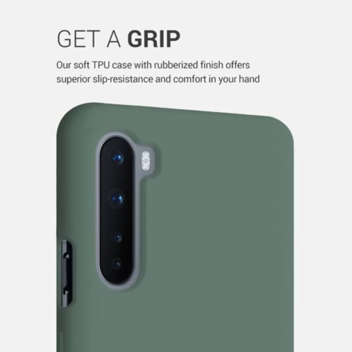 Husa pentru OnePlus Nord, Silicon, Verde, 51871.166 fotografia produsului View 4 L