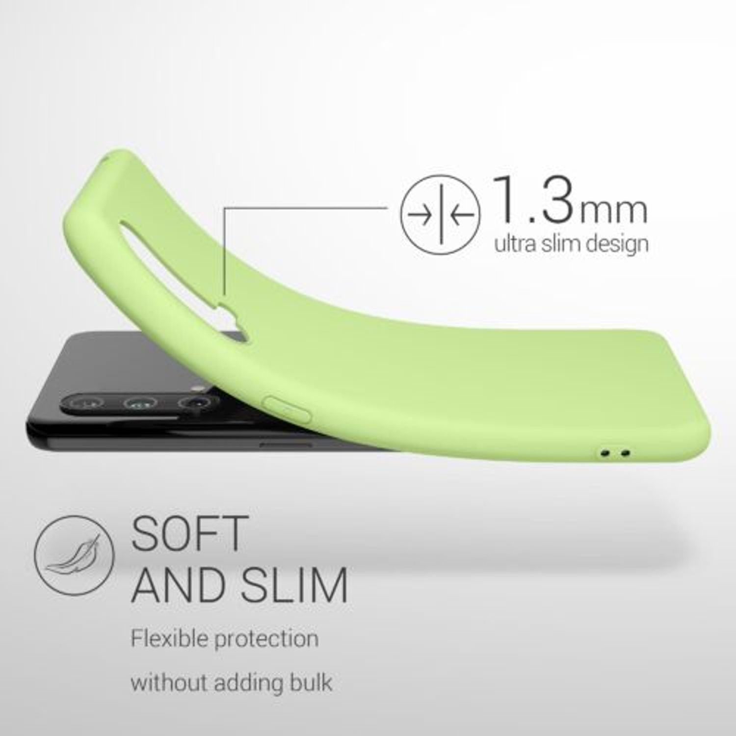 Husa pentru OnePlus Nord CE 5G, Silicon, Verde, 55614.214 fotografia produsului View 3 L