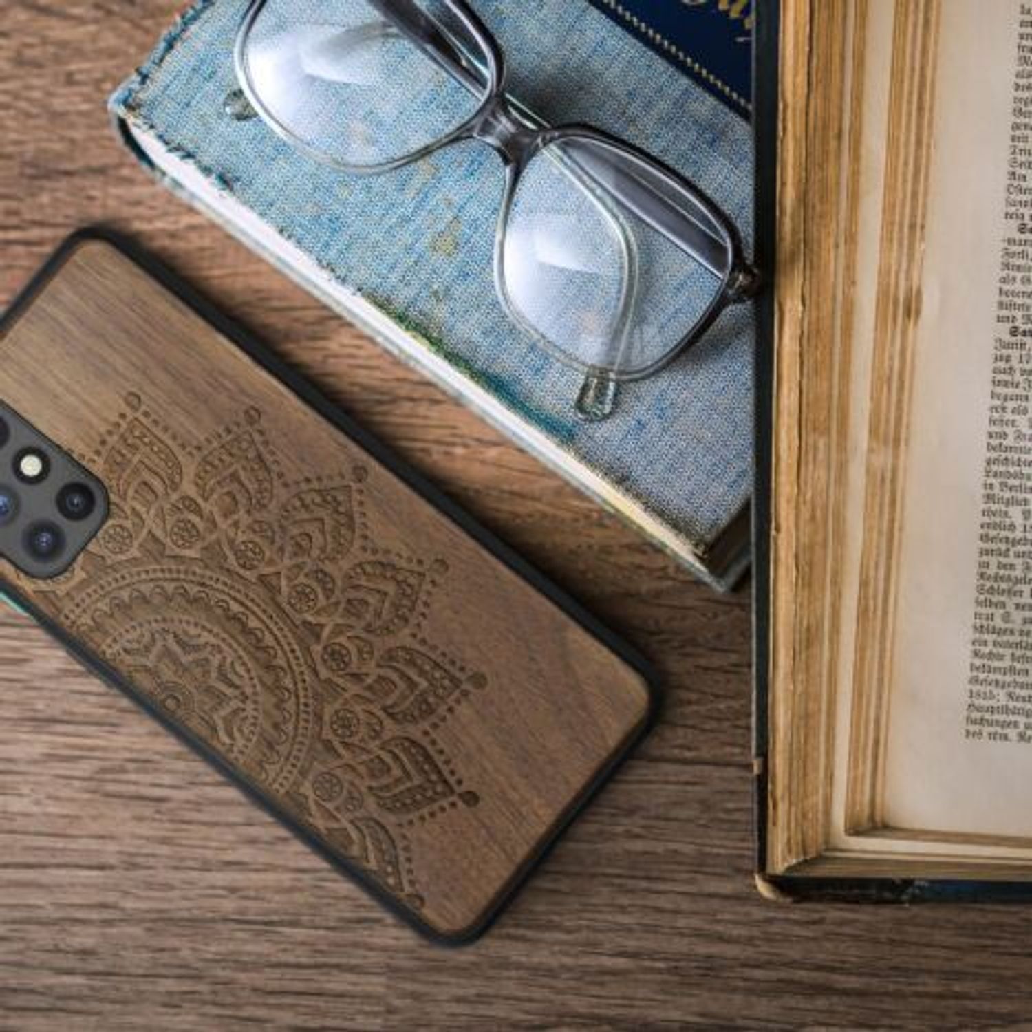 Husa pentru OnePlus 8T, Lemn, Maro, 53682.04 fotografia produsului View 5 L