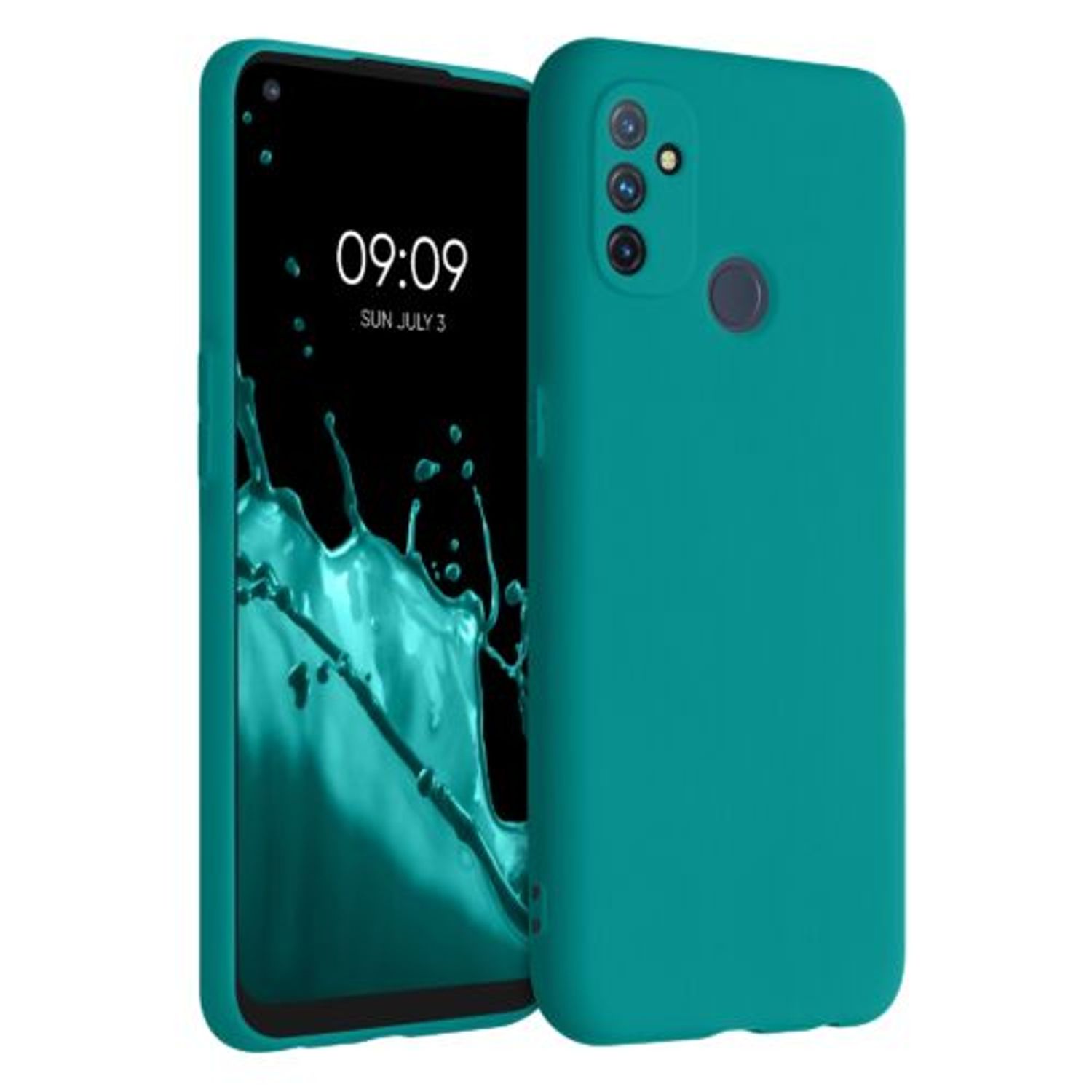 Husa pentru OnePlus Nord N100, Silicon, Verde, 53823.78 fotografia produsului