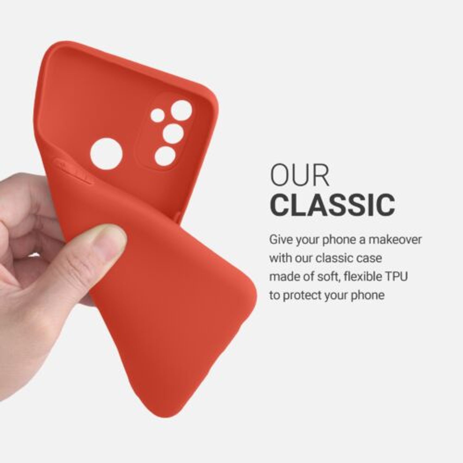 Husa pentru OnePlus Nord N100, Silicon, Rosu, 53823.218 fotografia produsului View 4 L