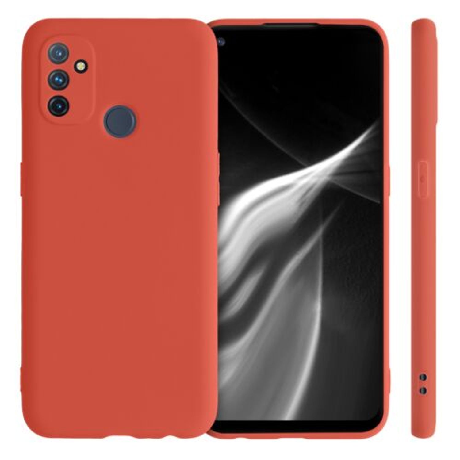 Husa pentru OnePlus Nord N100, Silicon, Rosu, 53823.218 fotografia produsului View 2 L