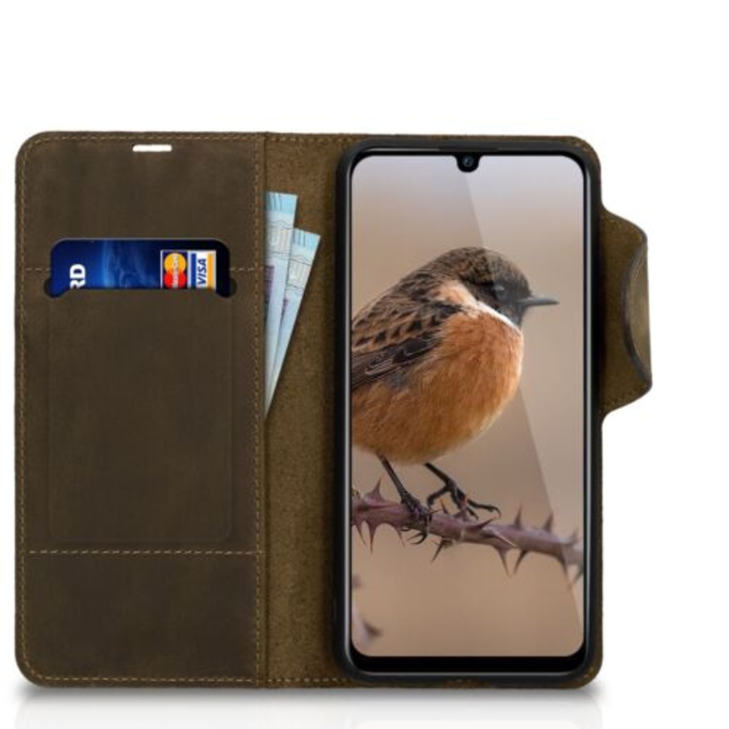 Husa pentru Huawei P Smart (2019), Piele naturala, Maro, 48681.05 fotografia produsului View 9 L
