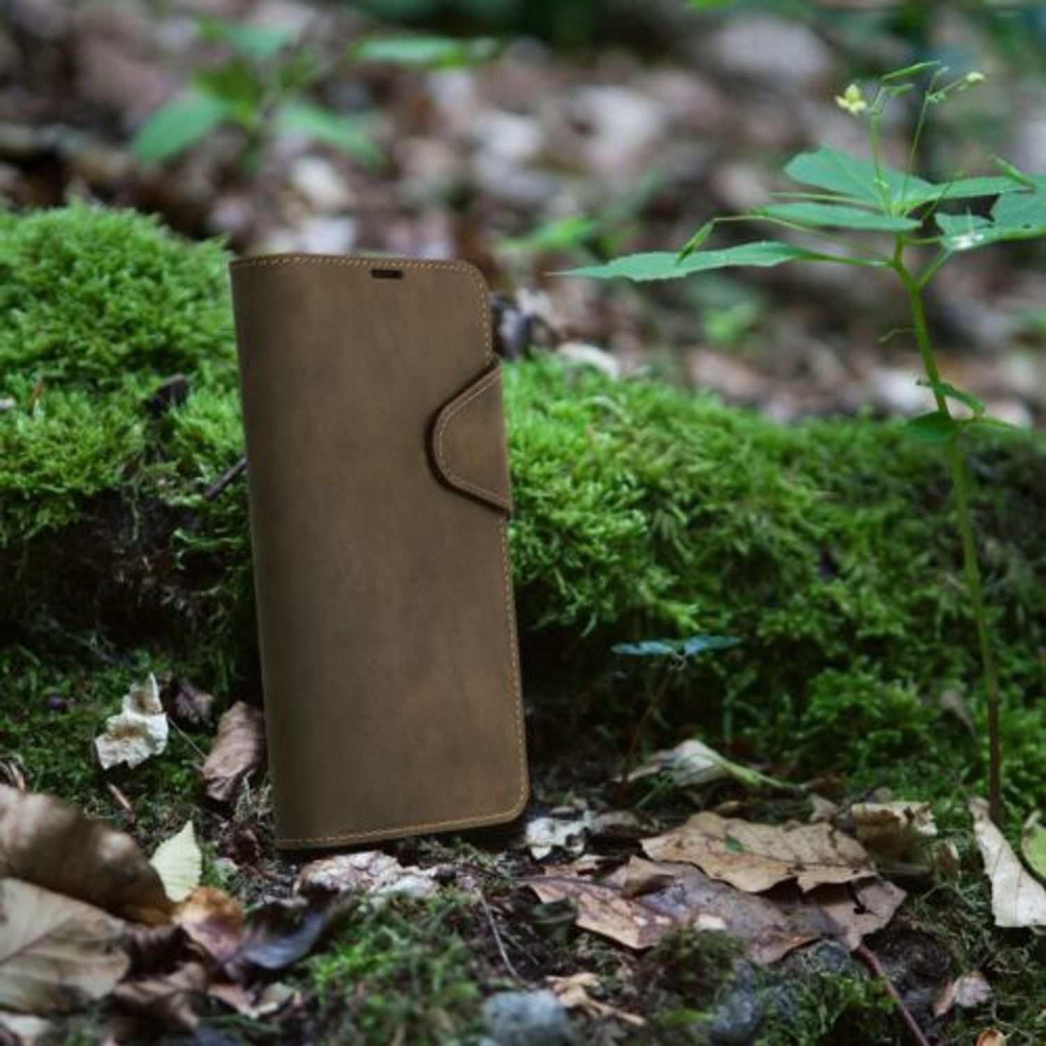 Husa pentru Huawei P Smart (2019), Piele naturala, Maro, 48681.05 fotografia produsului View 6 L