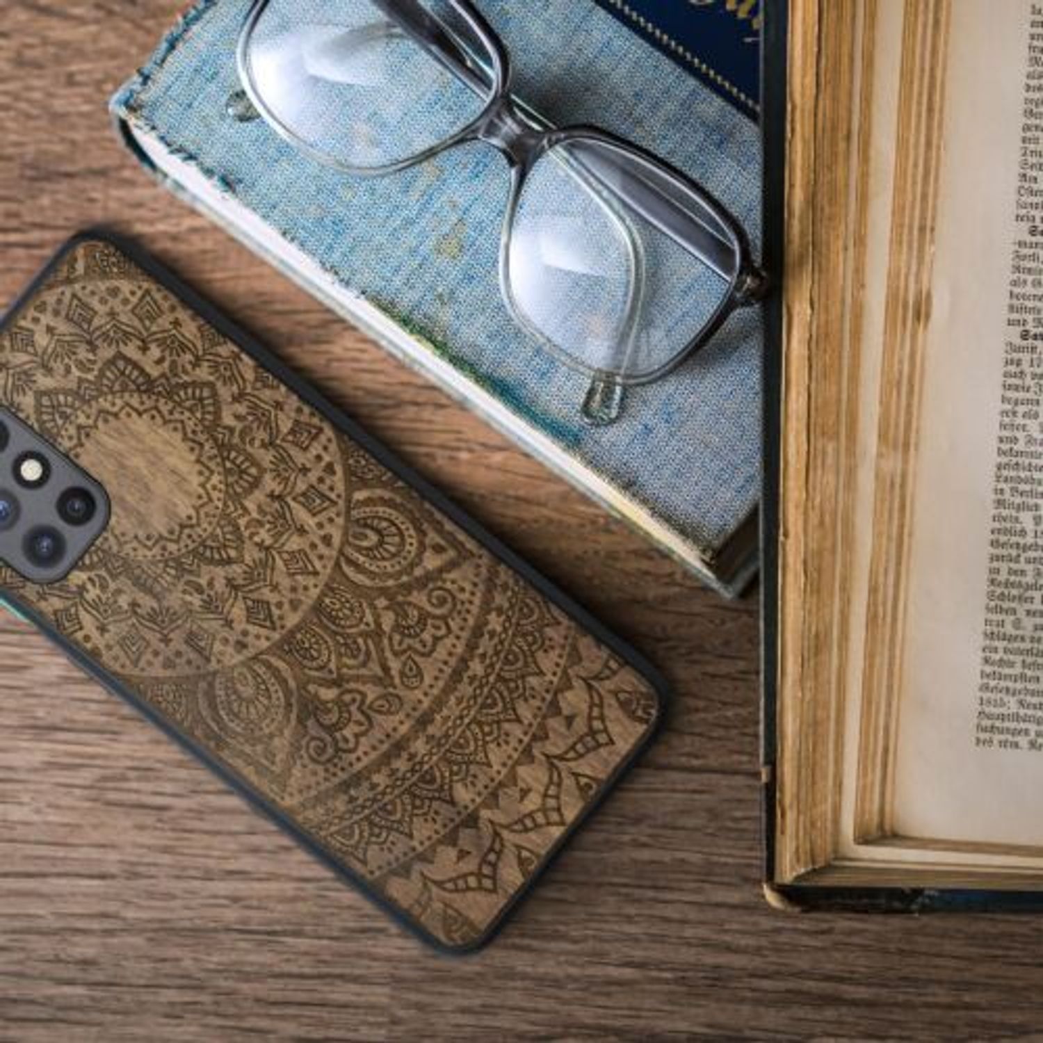 Husa pentru OnePlus 8T, Lemn, Maro, 53682.05 fotografia produsului View 4 L