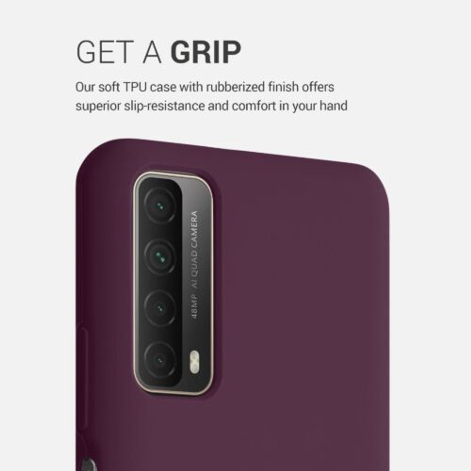 Husa pentru Huawei P Smart (2021), Silicon, Violet, 53632.187 fotografia produsului View 4 L