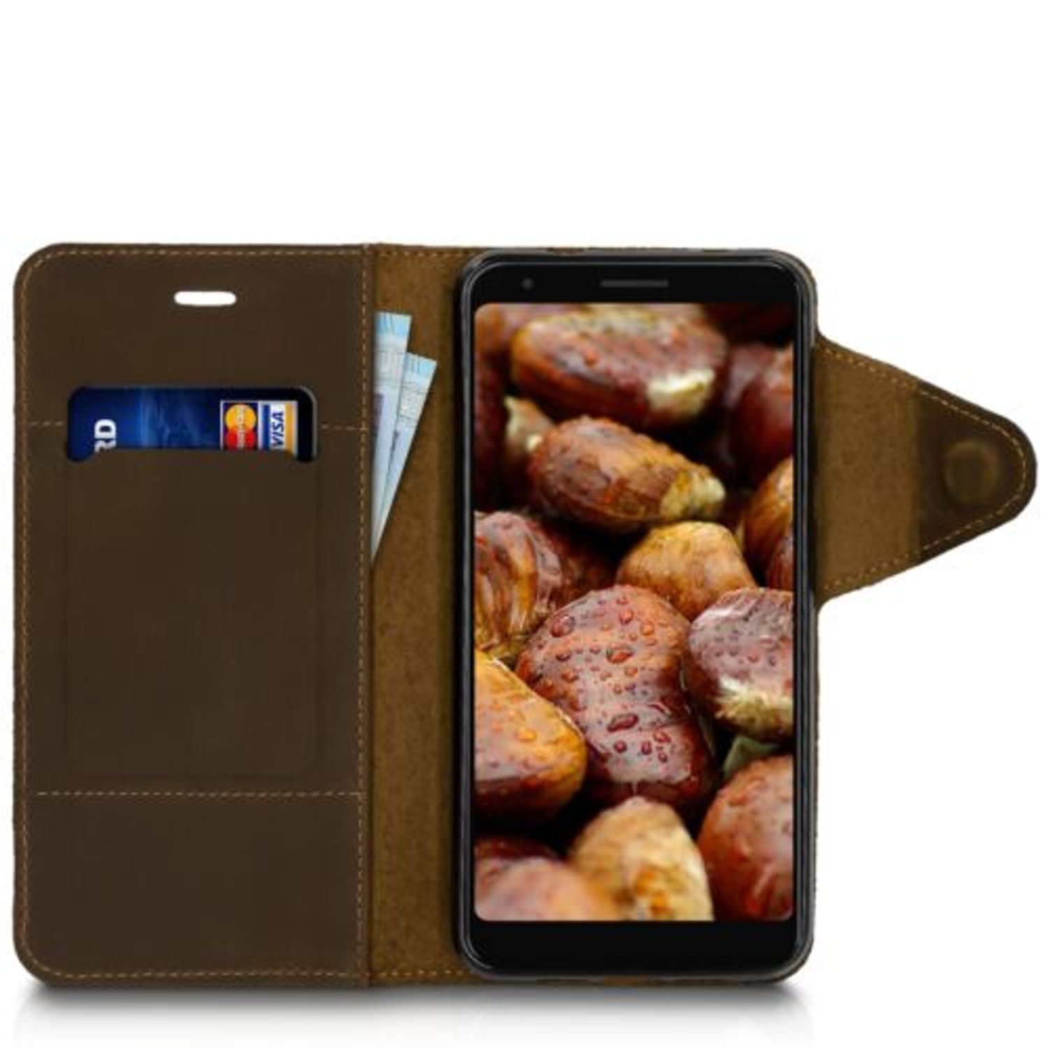 Husa pentru Google Pixel 3a, Piele naturala, Maro, 48996.05 fotografia produsului View 10 L