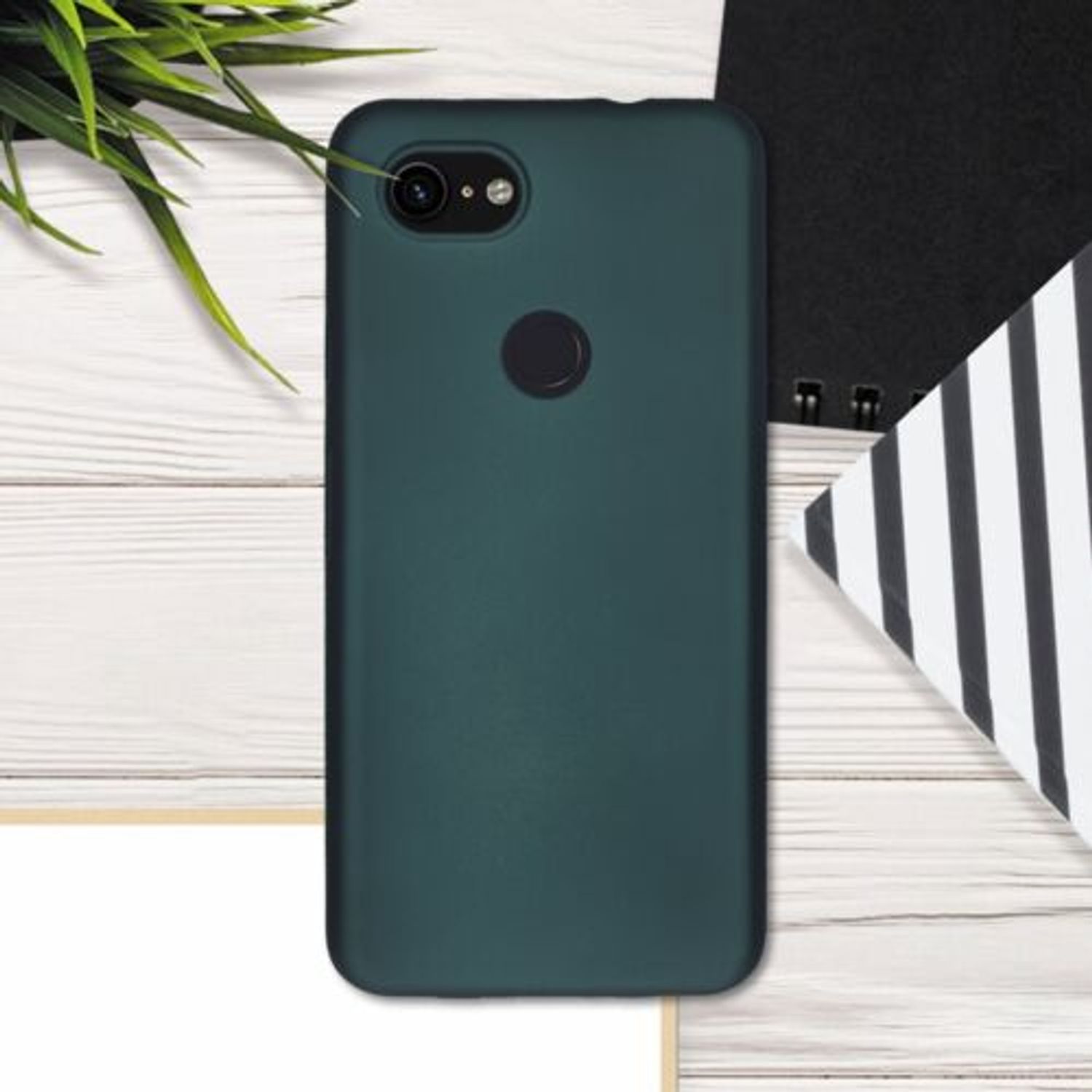 Husa pentru Google Pixel 3a, Silicon, Verde, 52339.14 fotografia produsului View 3 L