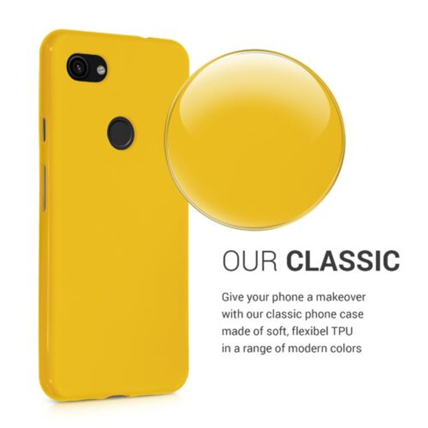 Husa pentru Google Pixel 3a XL, Silicon, Galben, 51944.143 fotografia produsului View 4 L