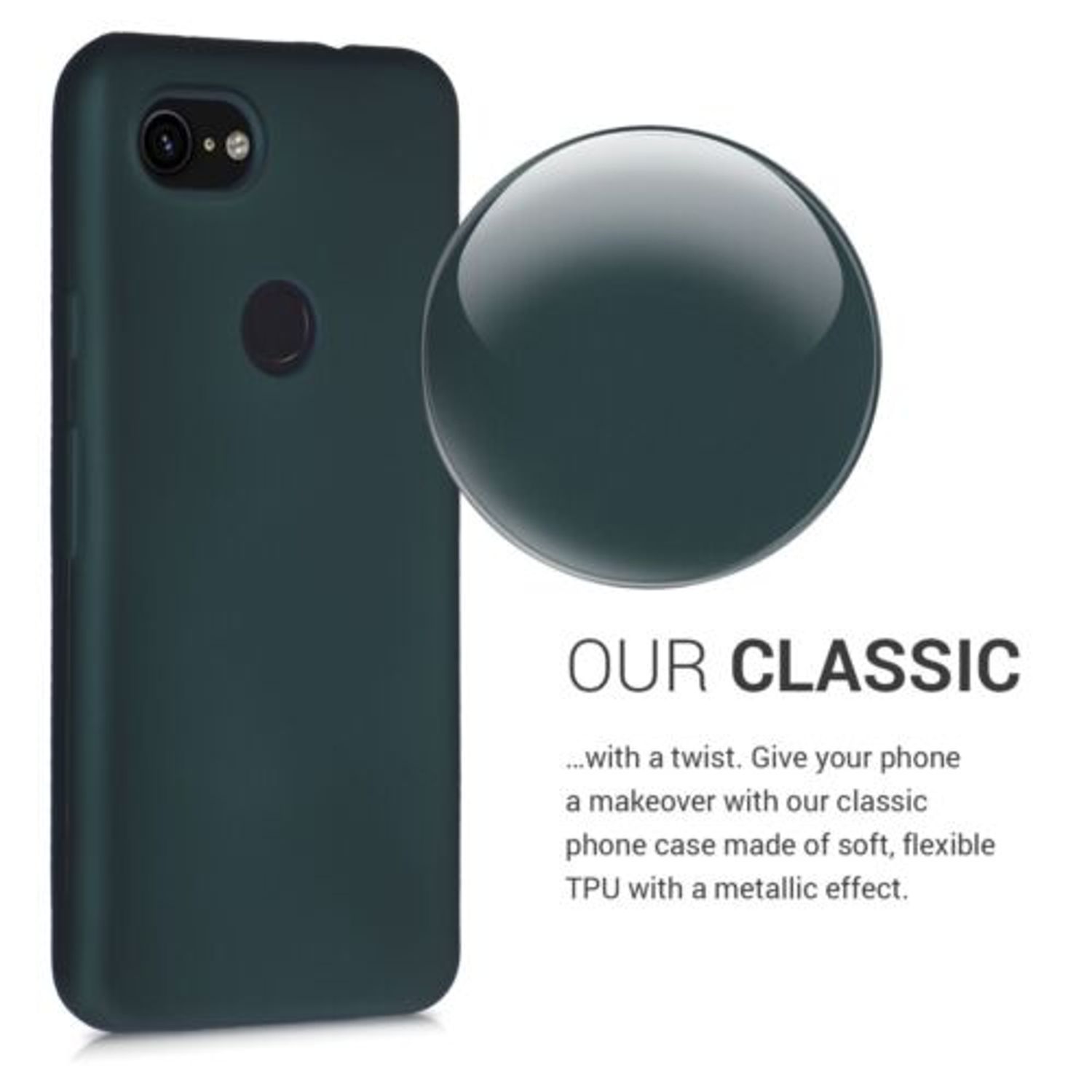 Husa pentru Google Pixel 3a, Silicon, Verde, 52339.14 fotografia produsului View 6 L