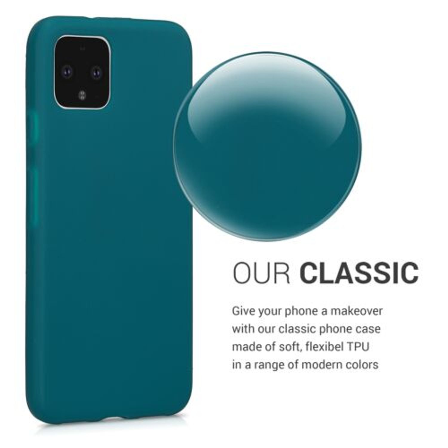 Husa pentru Google Pixel 4, Silicon, Verde, 50326.57 fotografia produsului View 4 L