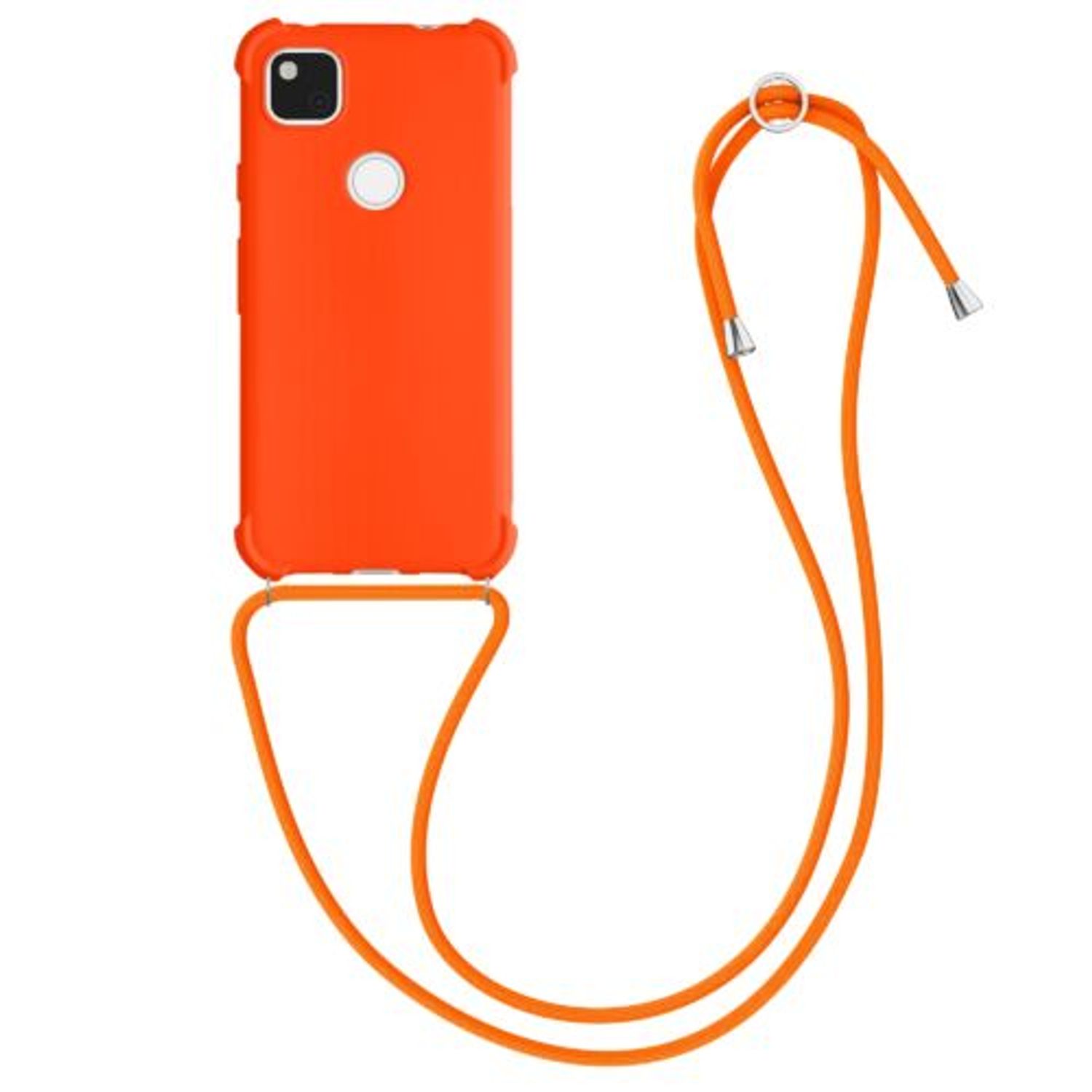 Husa pentru Google Pixel 4a, Silicon, Portocaliu, 53842.150 fotografia produsului